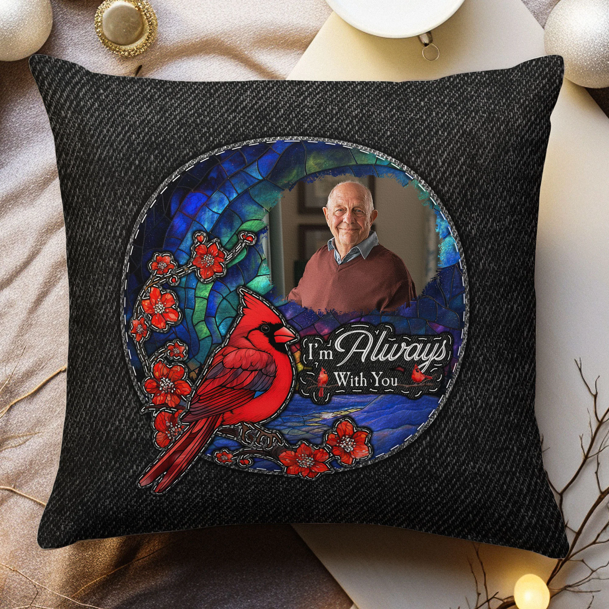 I Am With You - Personalized Photo Pillow (Insert Included) - Image 2