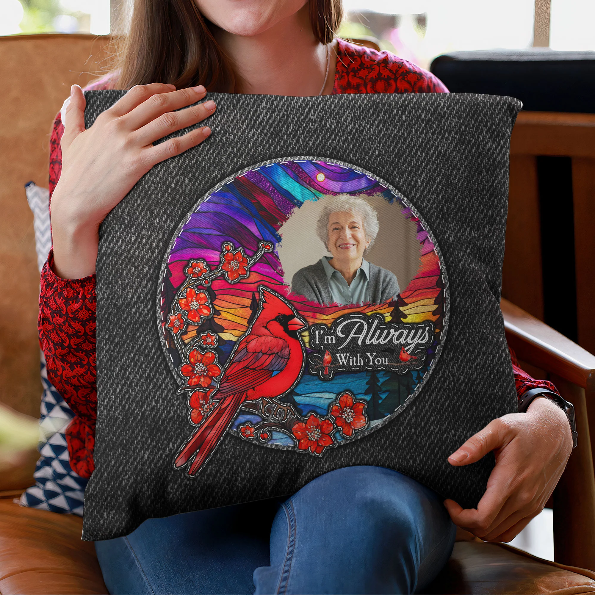 I Am With You - Personalized Photo Pillow (Insert Included) - Image 5