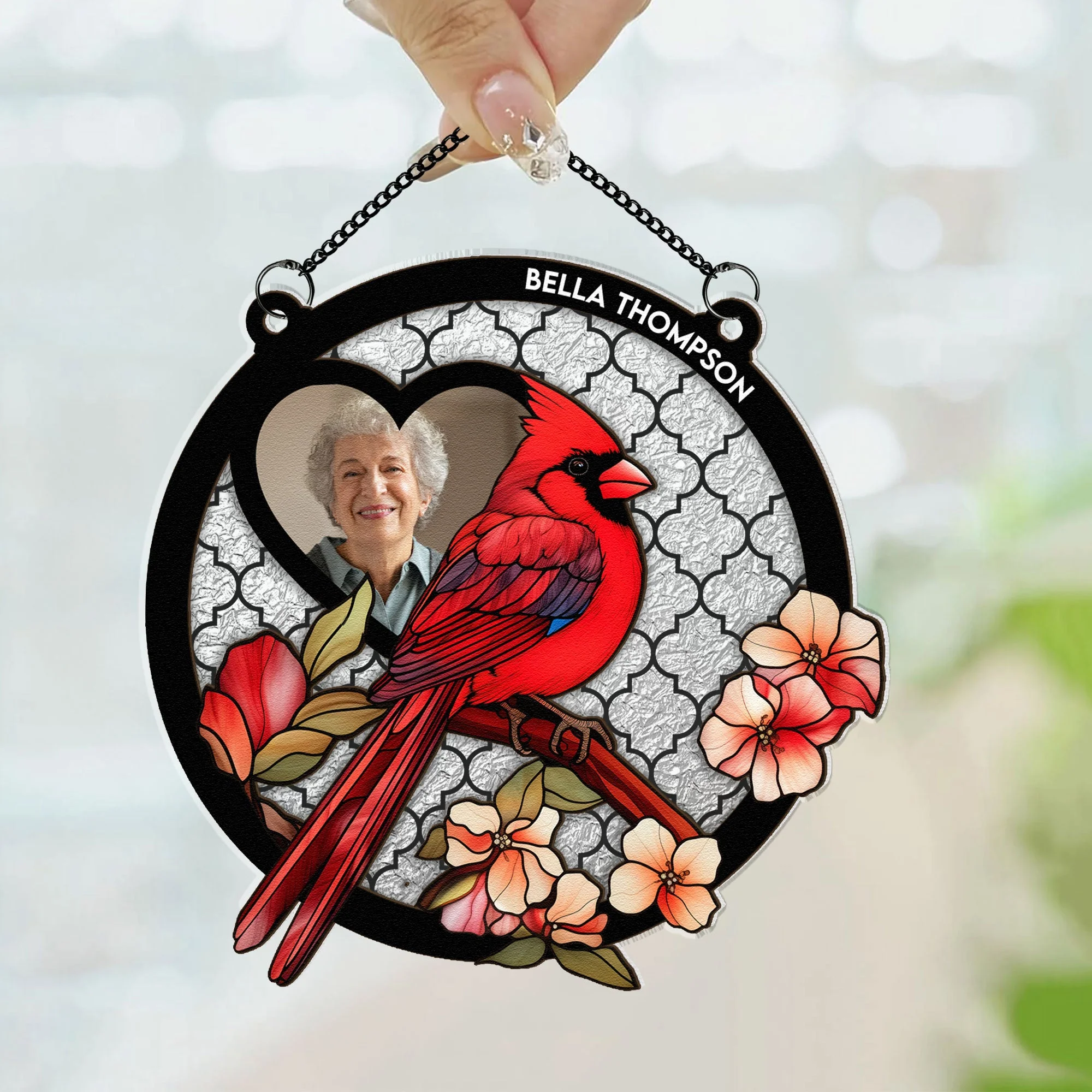 I Am With You - Personalized Window Hanging Suncatcher Photo Ornament - Image 8