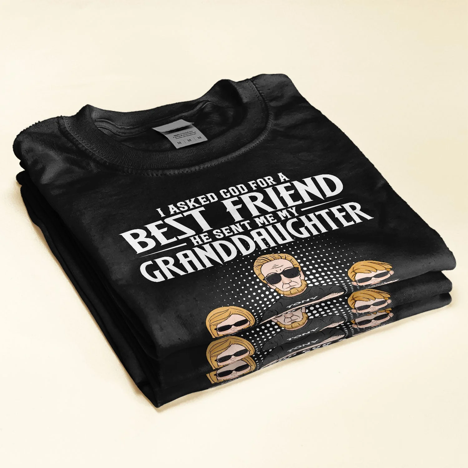 I Asked God - Personalized Shirt - Birthday Father's Day Gift For Grandpa, Papa - Gift From Sons, Daughters, Wife - Image 2