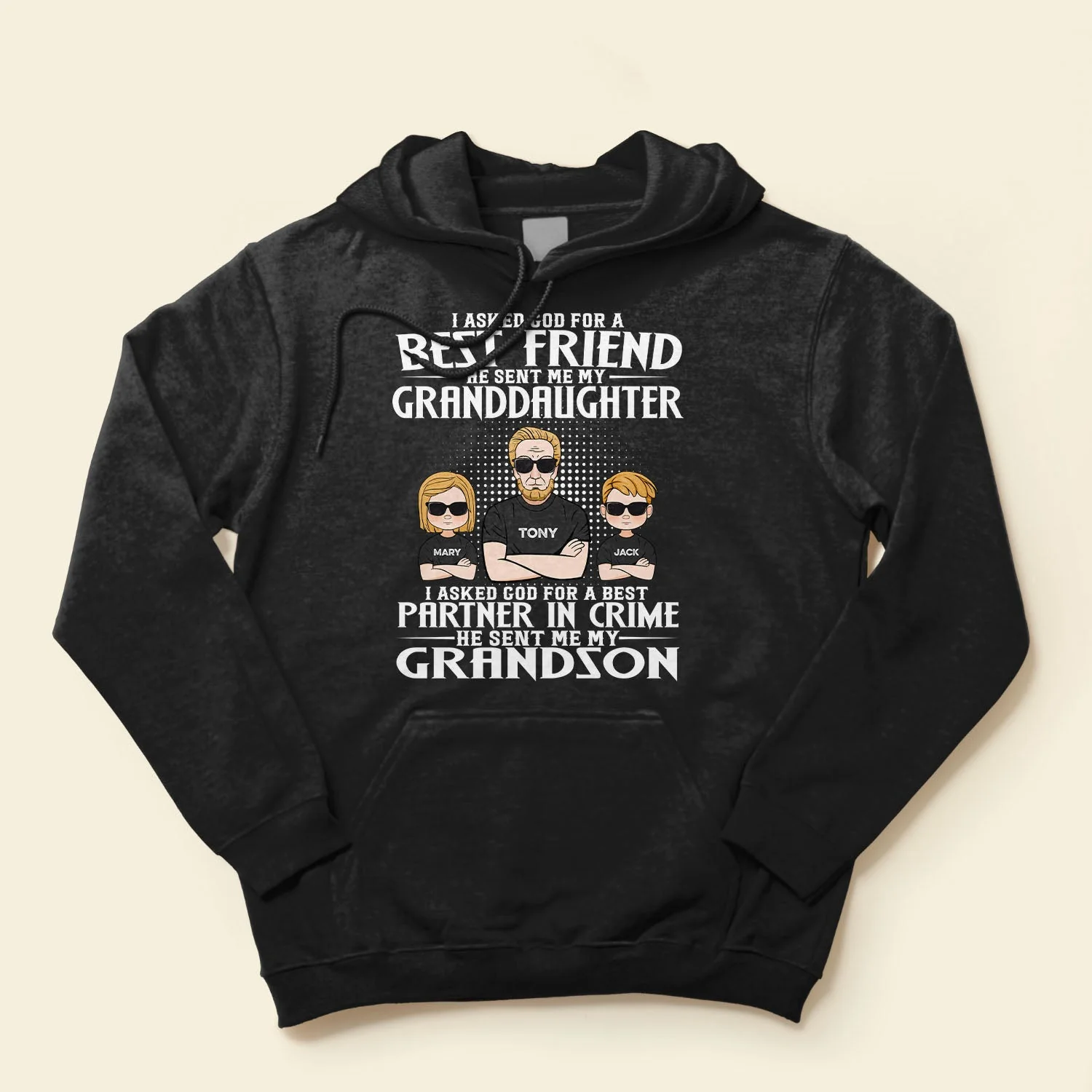 I Asked God - Personalized Shirt - Birthday Father's Day Gift For Grandpa, Papa - Gift From Sons, Daughters, Wife - Image 4