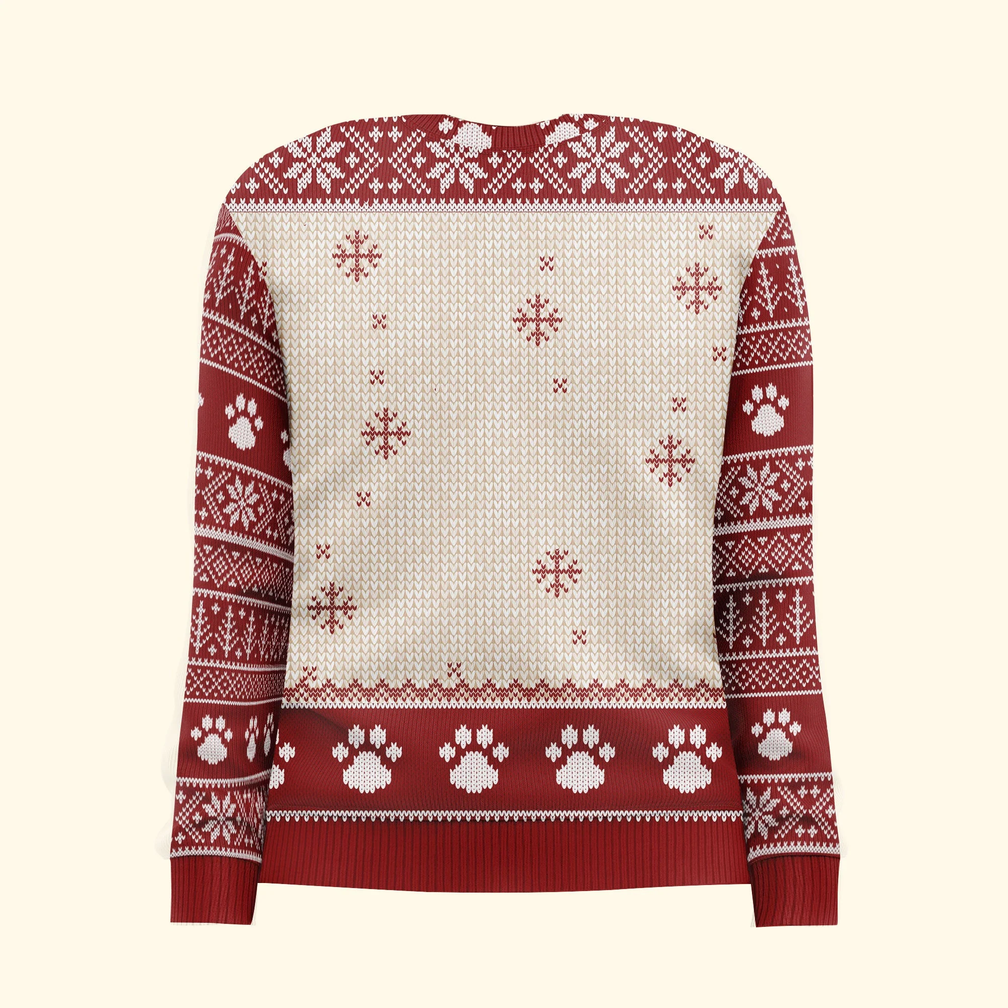 I Believe In Santa Paws - Personalized Photo Ugly Christmas Sweater - Image 3