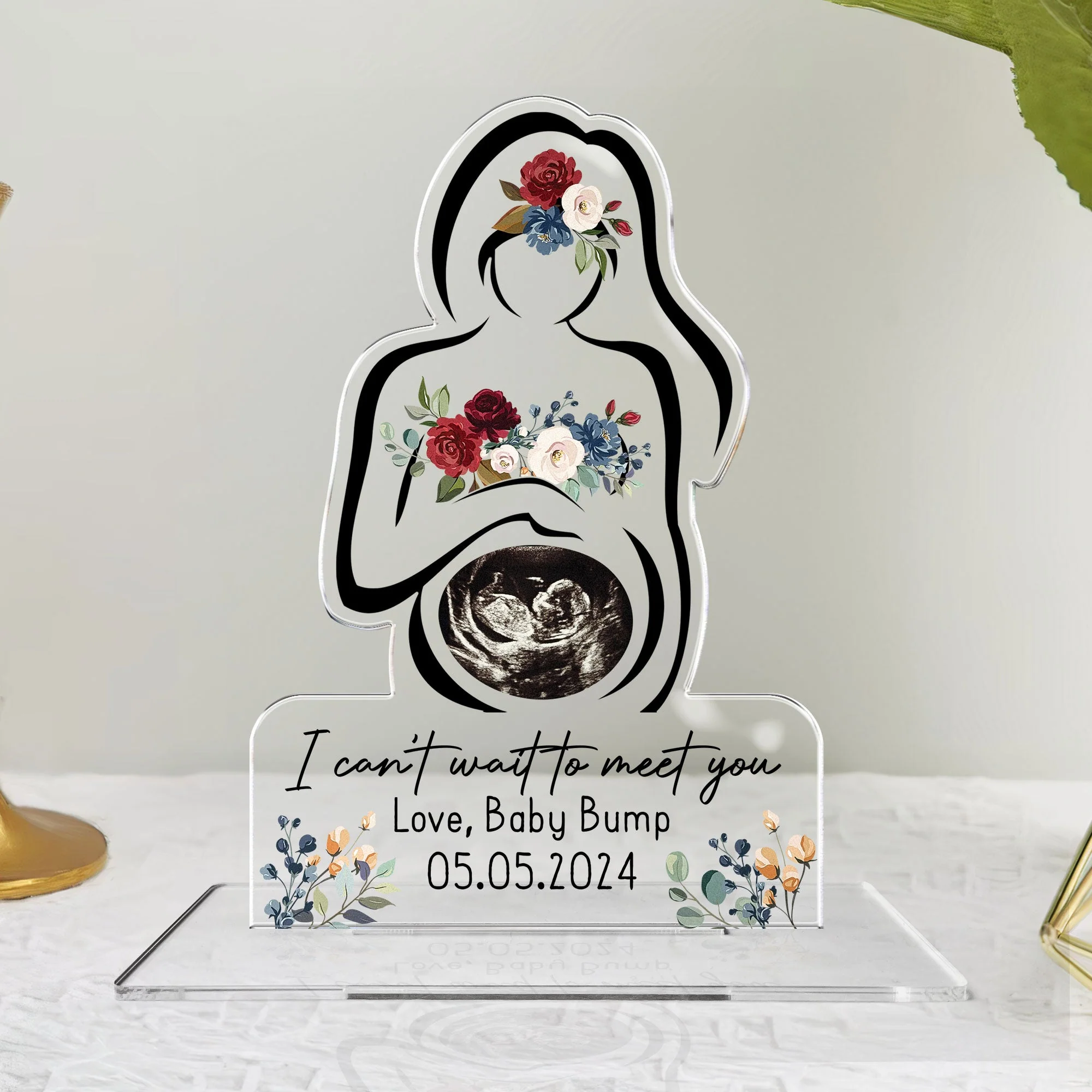 I Can't Wait To Meet You - Personalized Acrylic Photo Plaque - Image 4