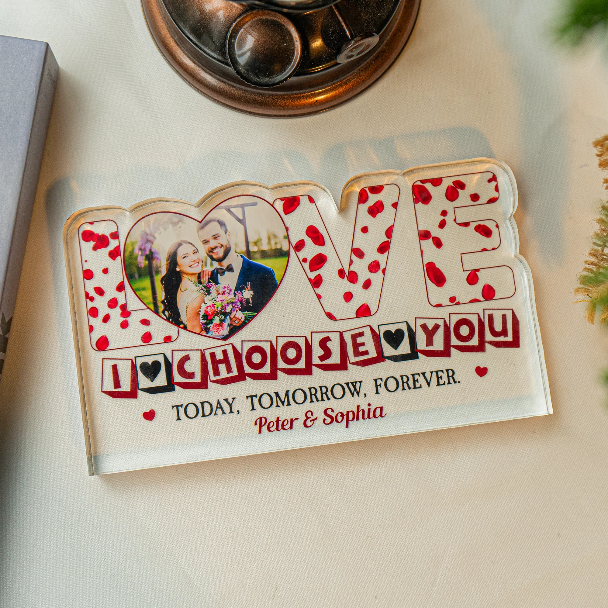 I Choose You Forever - Personalized Acrylic Photo Plaque - Image 3