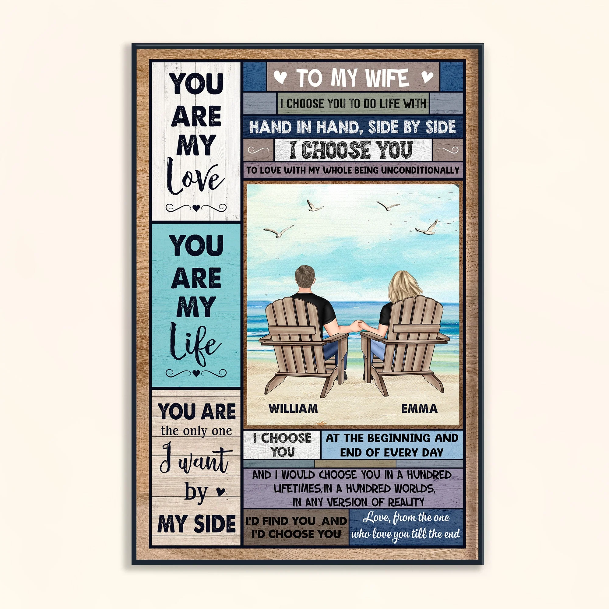 I Choose You To Do Life With You - Personalized Poster - Image 2
