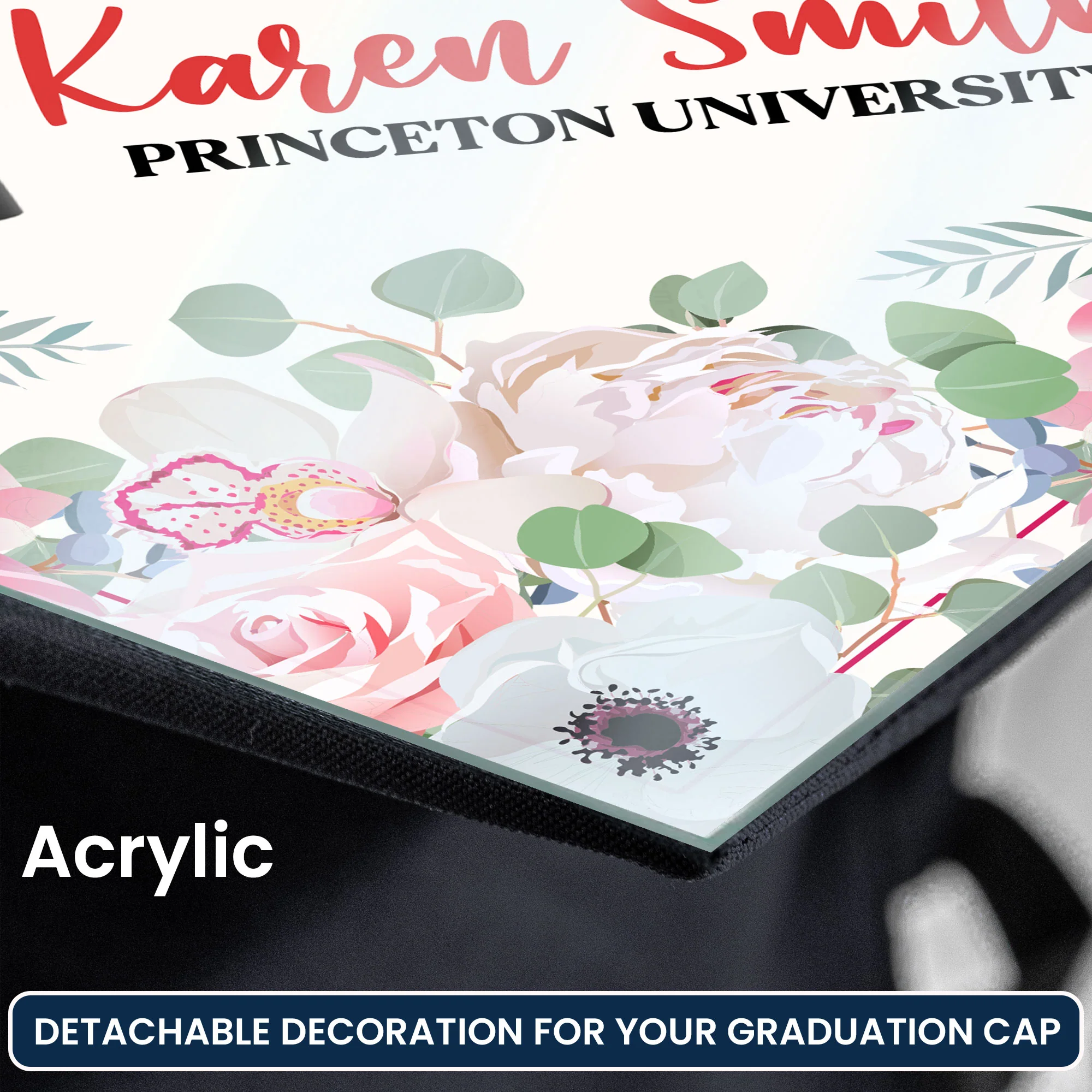 I Did My Best And God Did The Rest - Personalized Graduation Cap Topper - Image 3