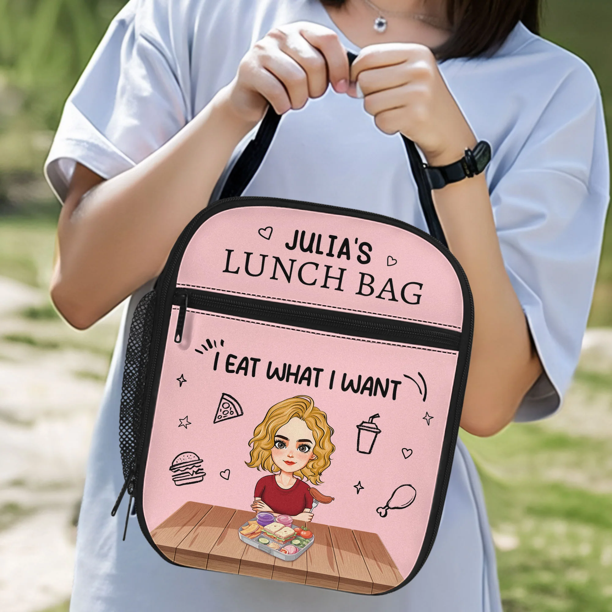 I Eat What I Want - Personalized Lunch Bag - Image 5