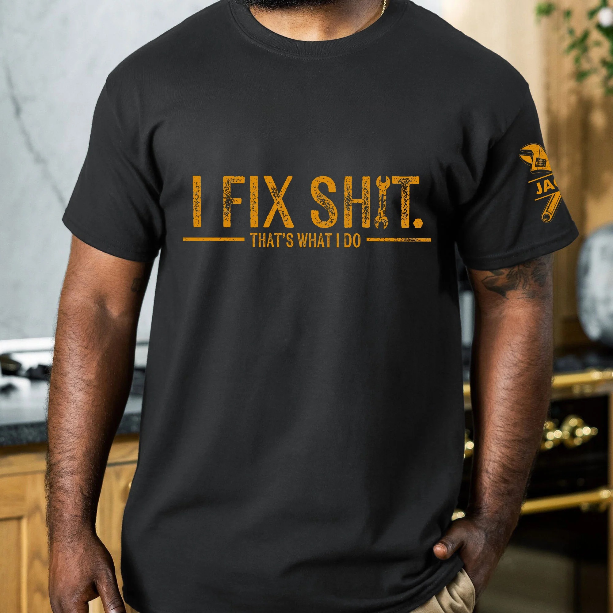 I Fix Sh!T That's What I Do - Funny Gifts For Men, Husband, Dad, Grandpa, Mechanic Handyman - Personalized Shirt - Image 4