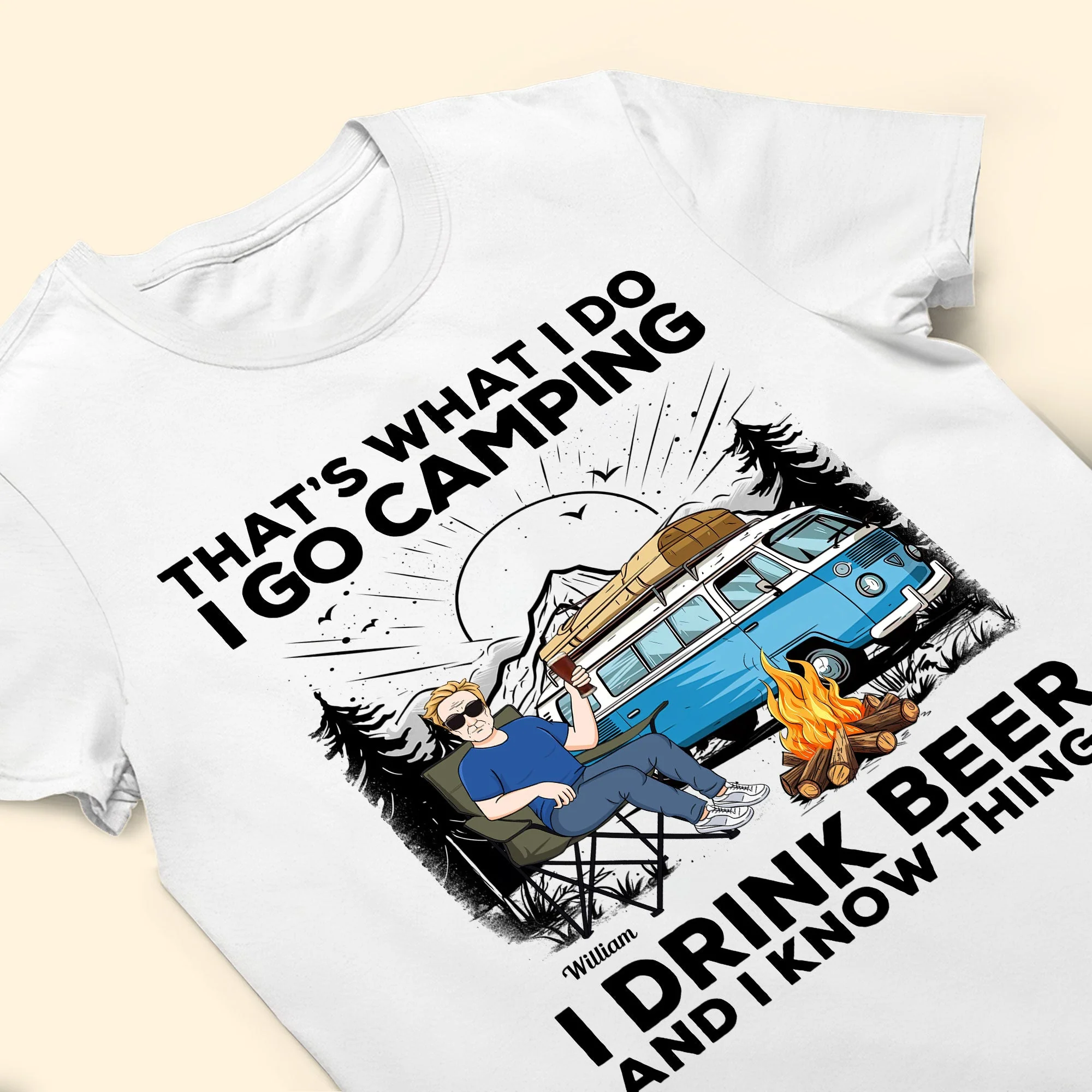 I Go Camping & I Know Things - Personalized Shirt - Image 4