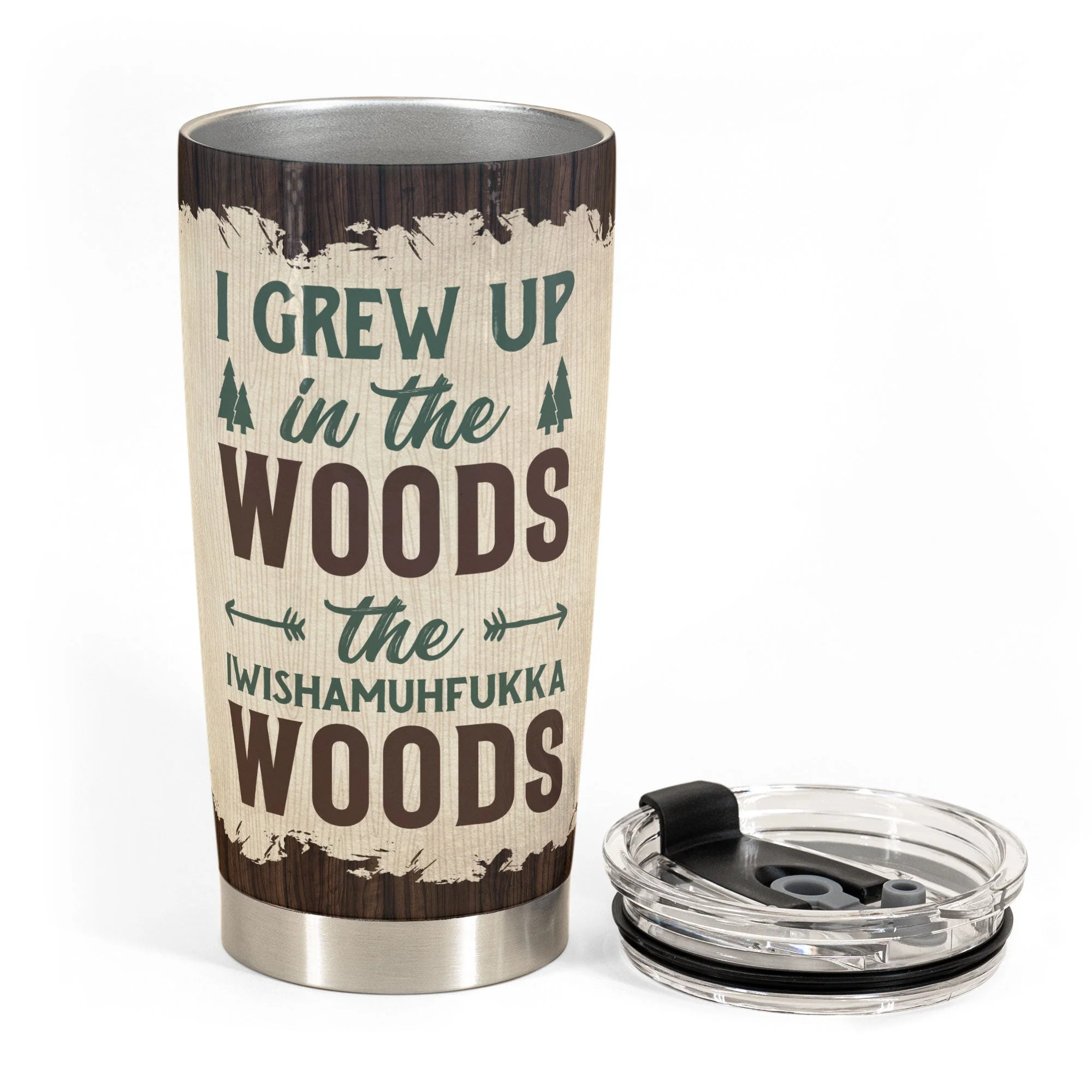 I Grew Up In The Woods The Iwishamuhfukka Woods - Personalized Tumbler Cup - Birthday, Mother's day Gift For Woman, Mother, Mom - Image 4
