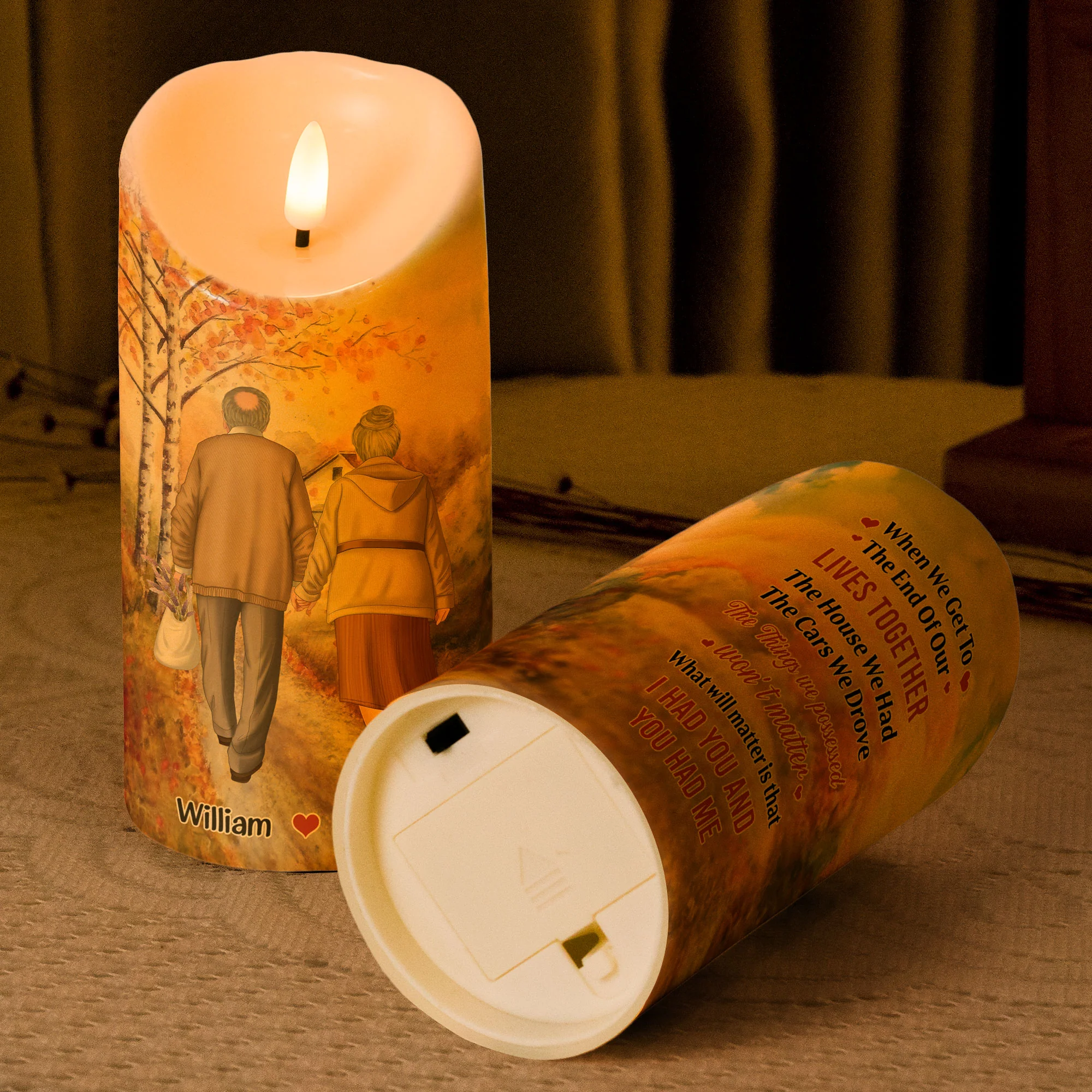 I Had You And You Had Me - Personalized LED Candle - Image 3