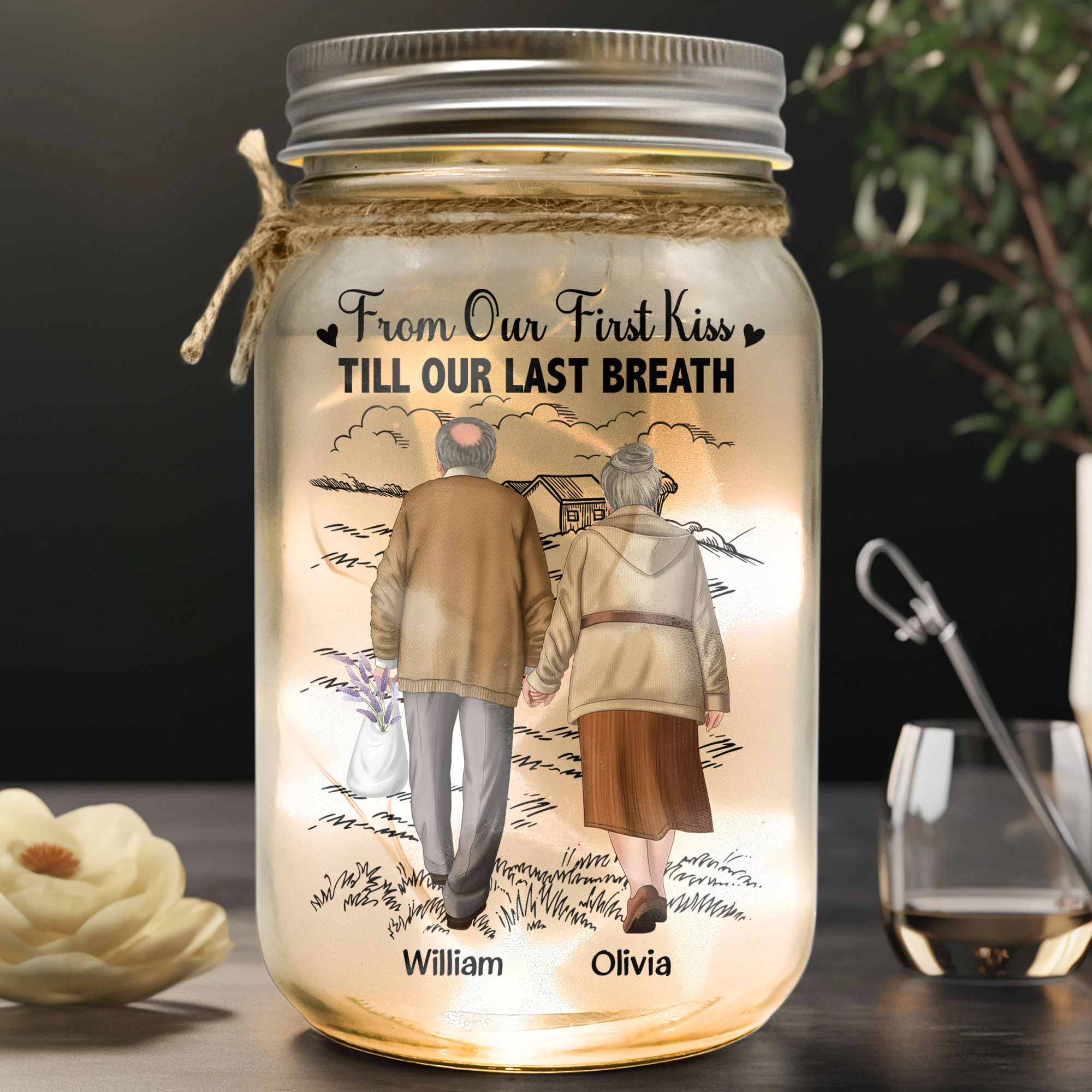I Had You And You Had Me - Personalized Mason Jar Light - Image 4