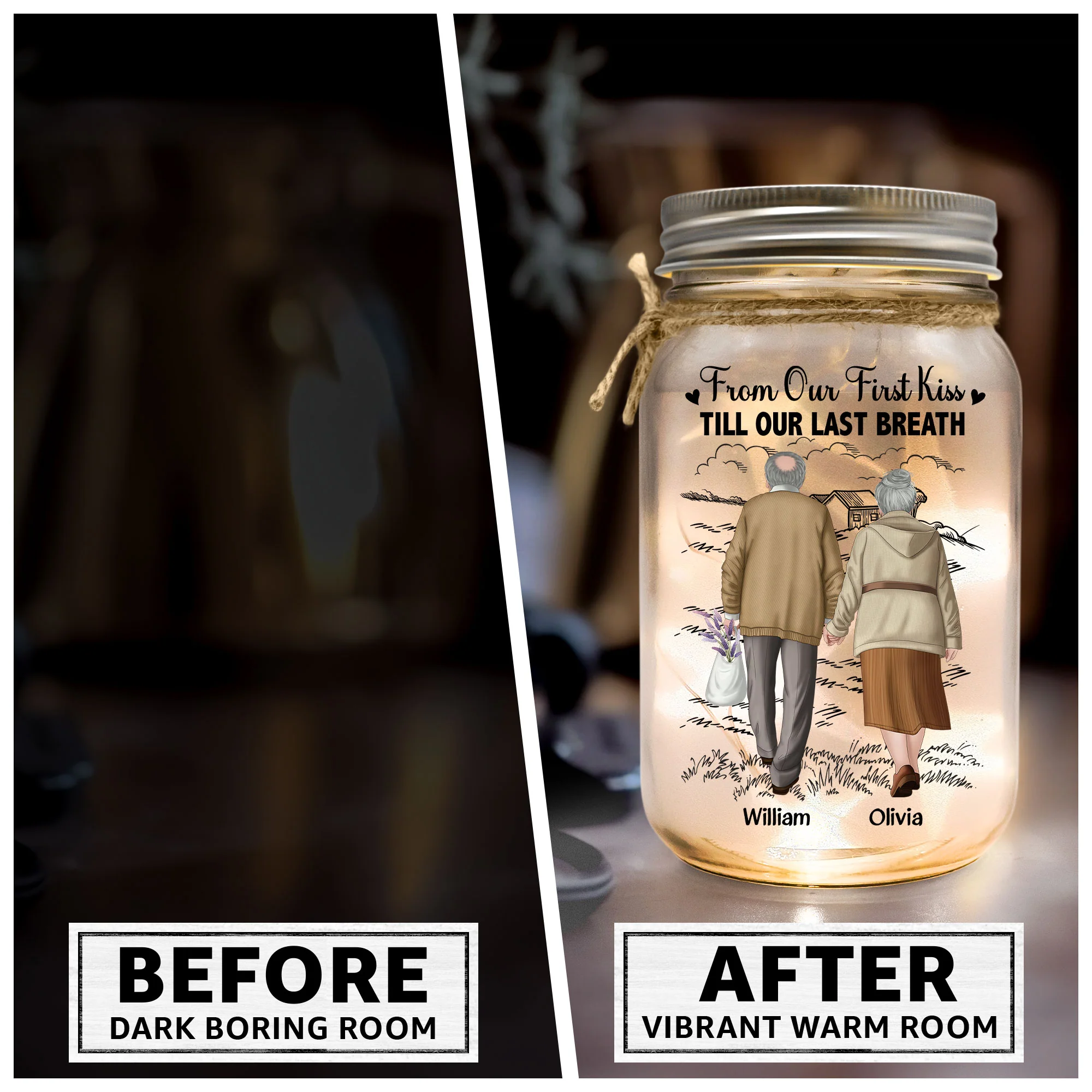 I Had You And You Had Me - Personalized Mason Jar Light - Image 6