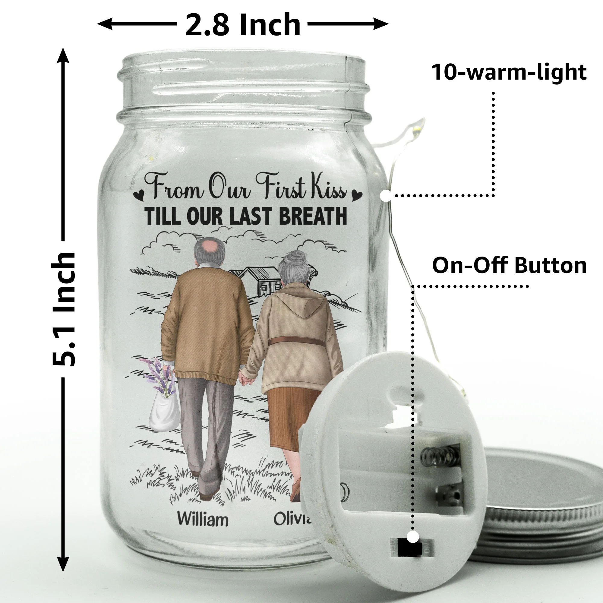 I Had You And You Had Me - Personalized Mason Jar Light - Image 7