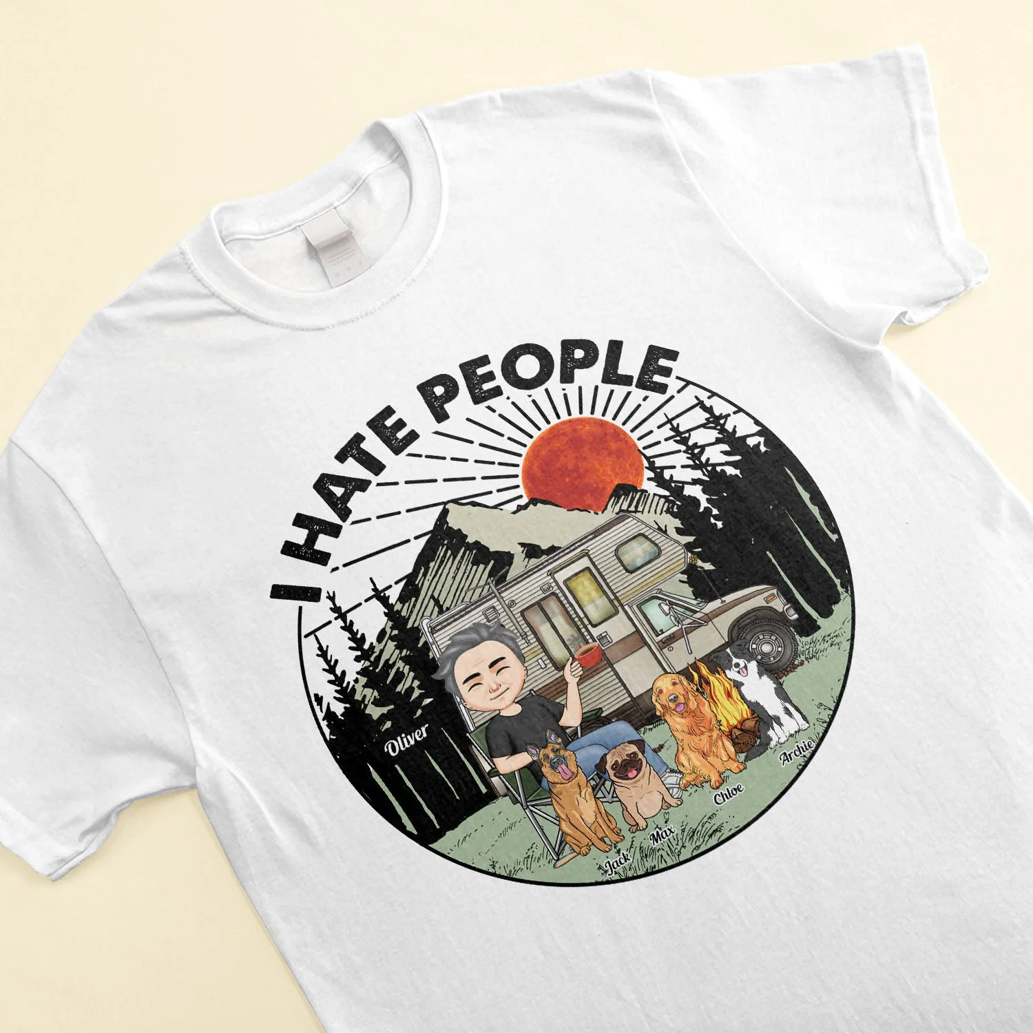 I Hate People - Personalized Shirt - Birthday Gift For Camping Lovers, Wanderlust - Image 3