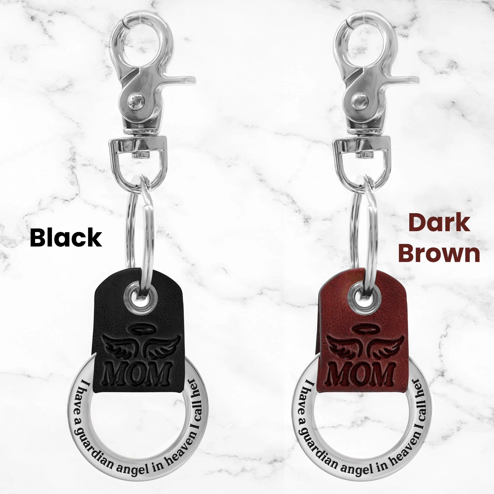 I Have A Guardian Angel In Heaven - Personalized Coordinates Keychain - Image 2