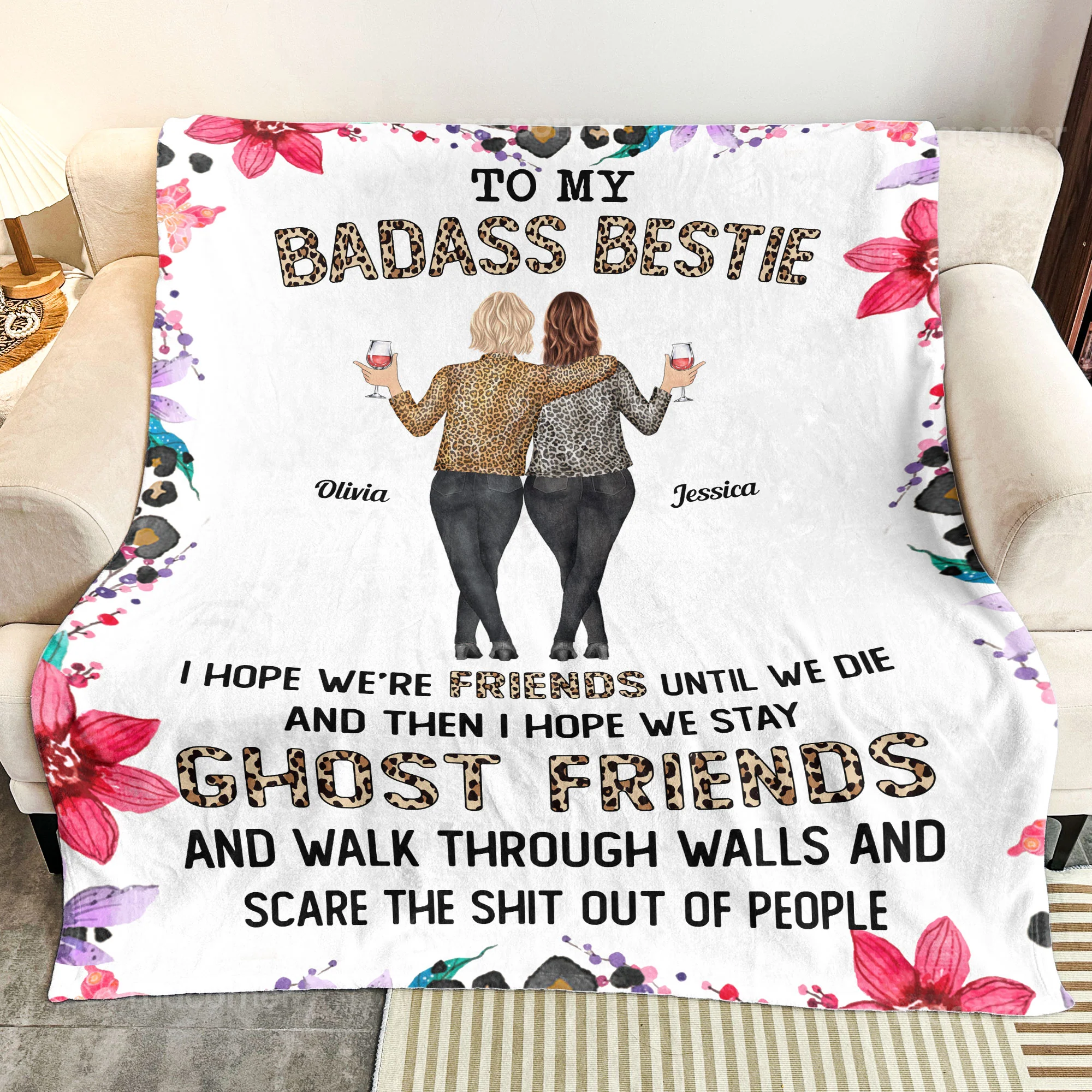 I Hope We're Friends Until We Die - Personalized Blanket - Image 4