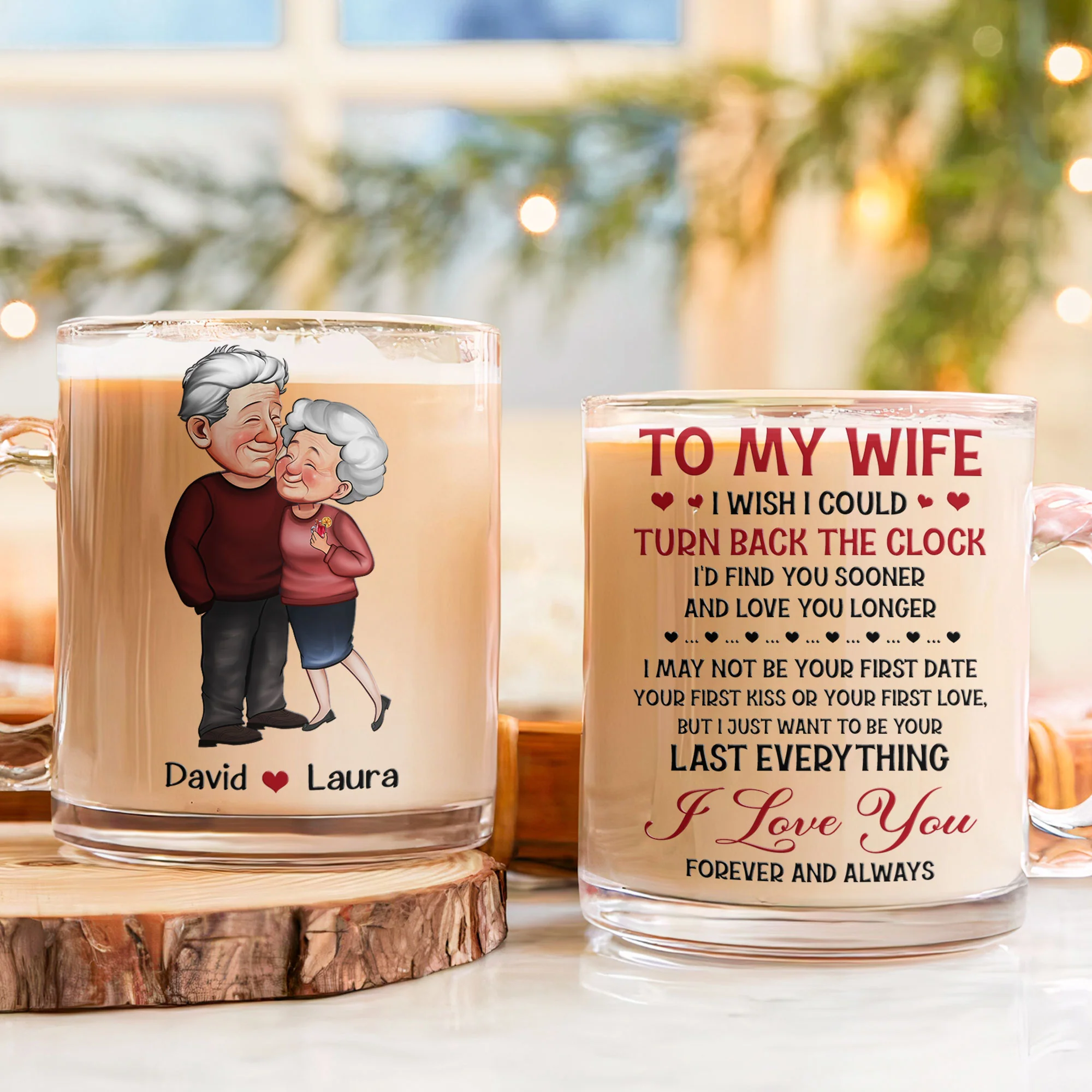 I Just Want To Be Your Last Everything - Personalized Glass Mug - Image 2