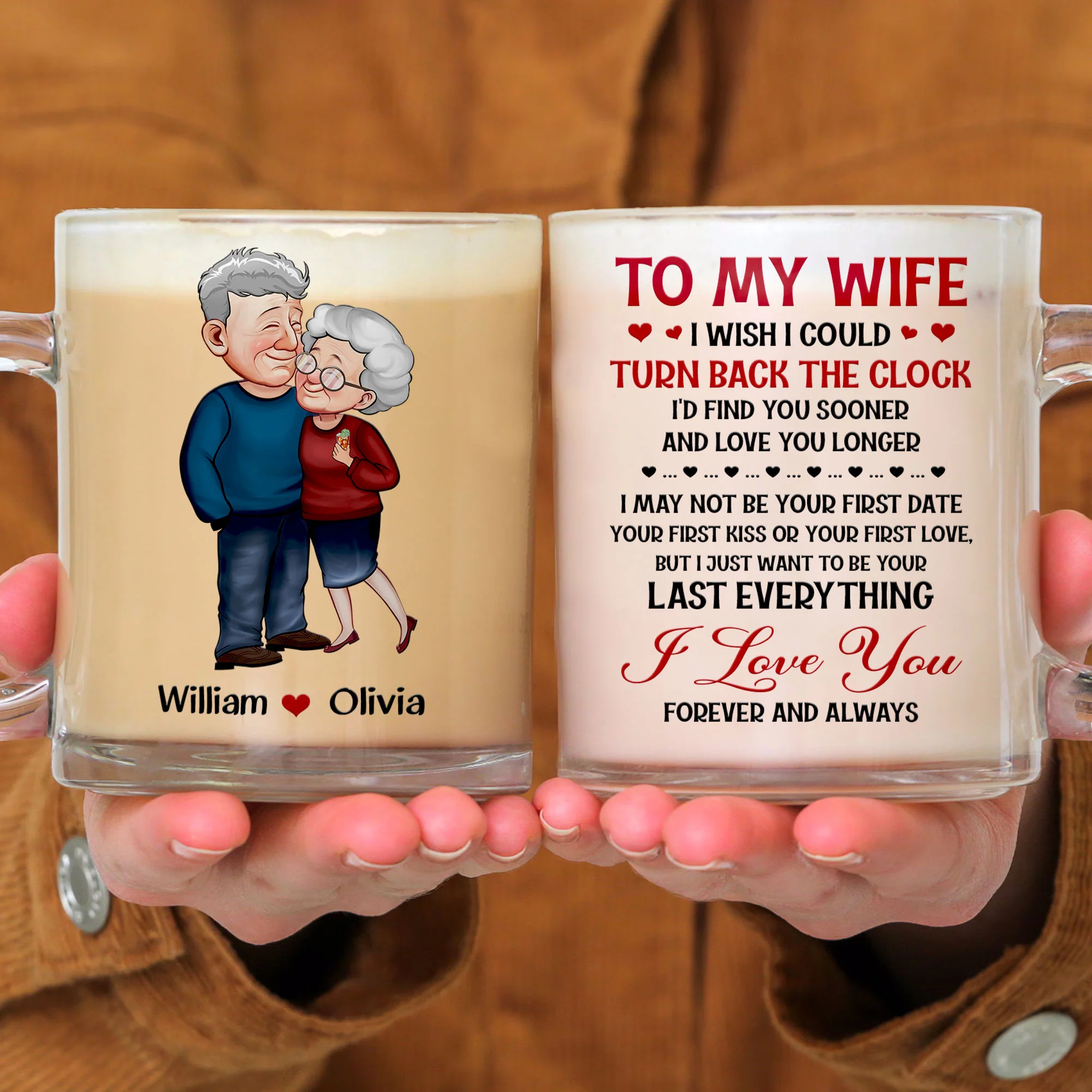 I Just Want To Be Your Last Everything - Personalized Glass Mug - Image 4