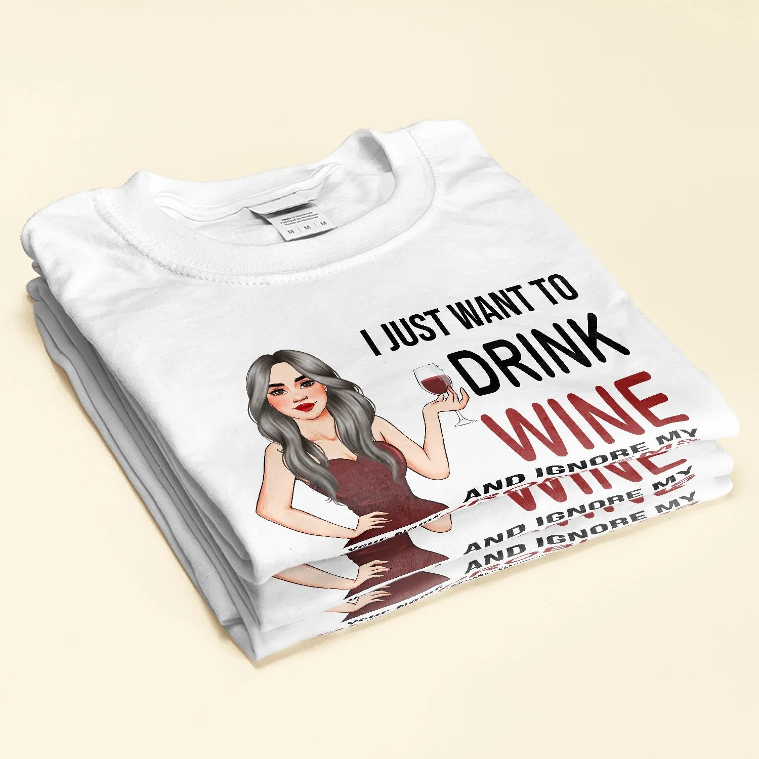 I Just Want To Drink Wine - Personalized Shirt - Birthday Gift For Wine Lovers - Image 2