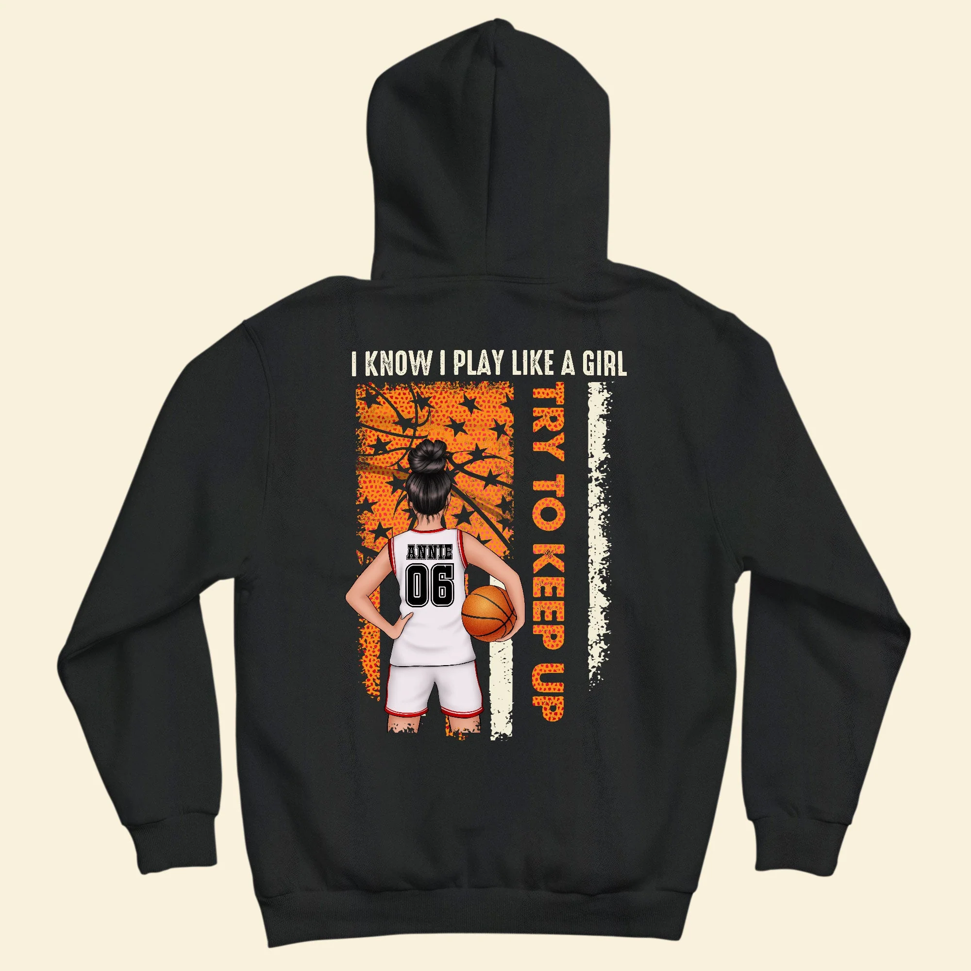 I Know I Play Basketball Like A Girl - Personalized Back Printed Shirt - Image 3