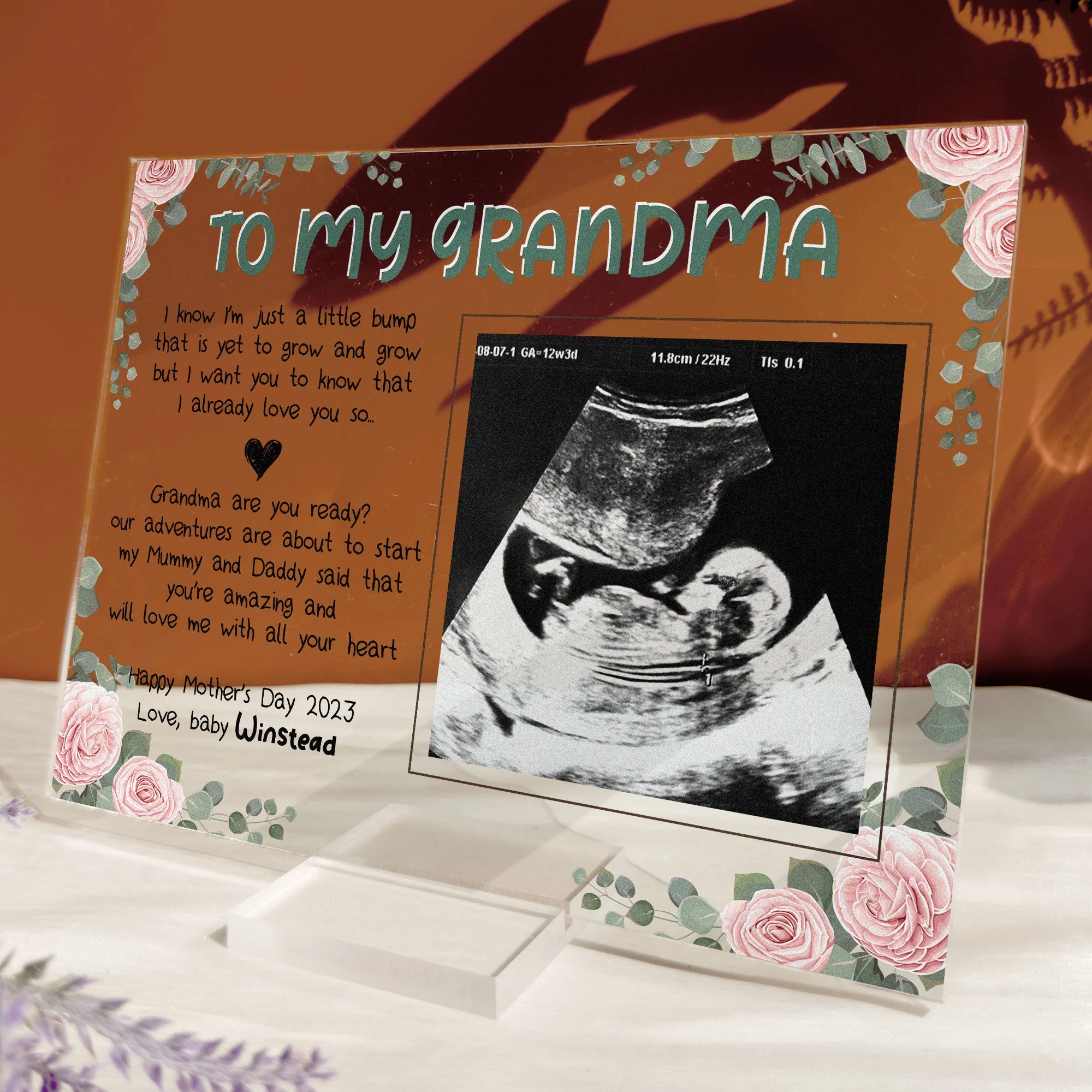 I Know I'm Just A Little Bump - Personalized Acrylic Photo Plaque - Image 4