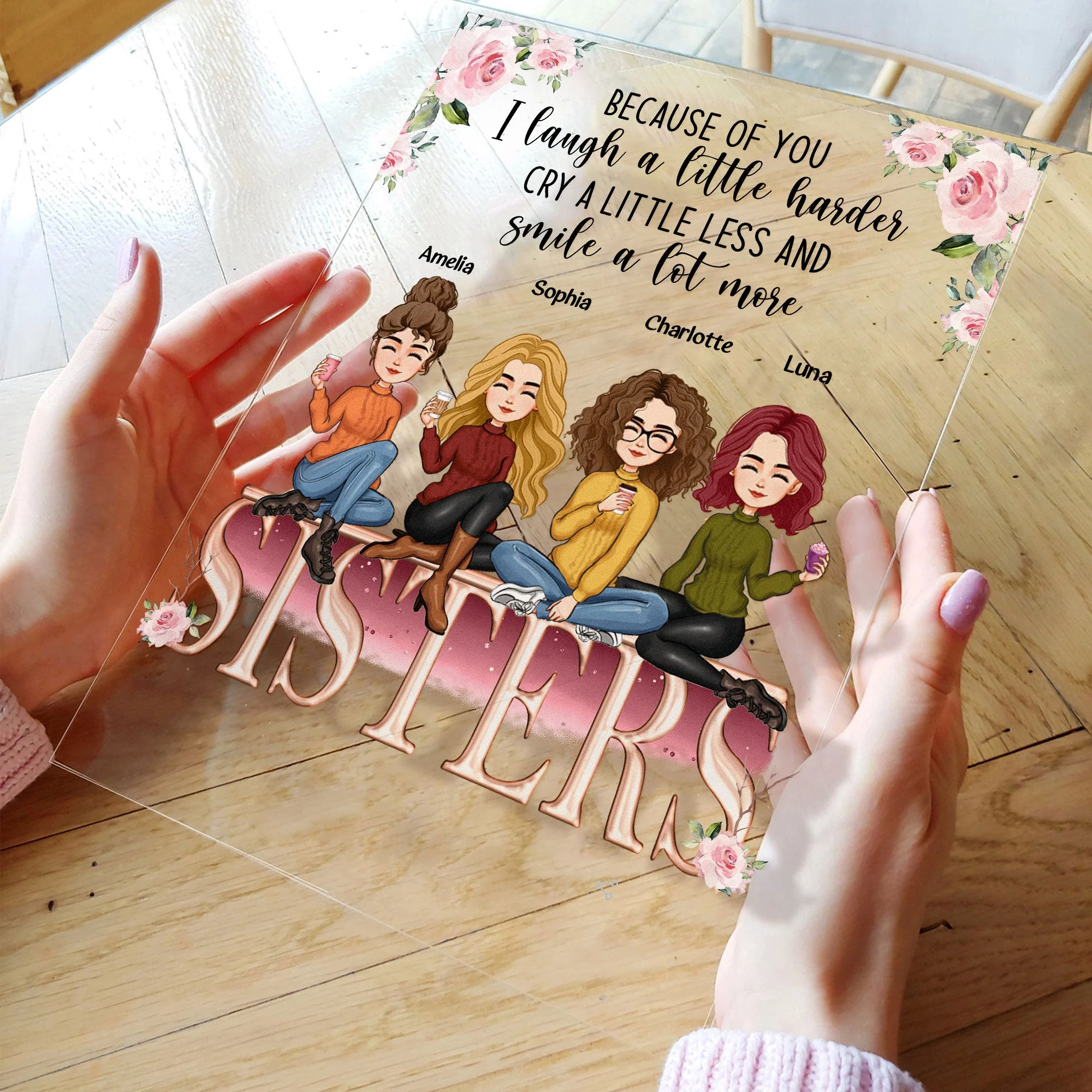 I Laugh A Little Harder - Personalized Acrylic Plaque - Image 3