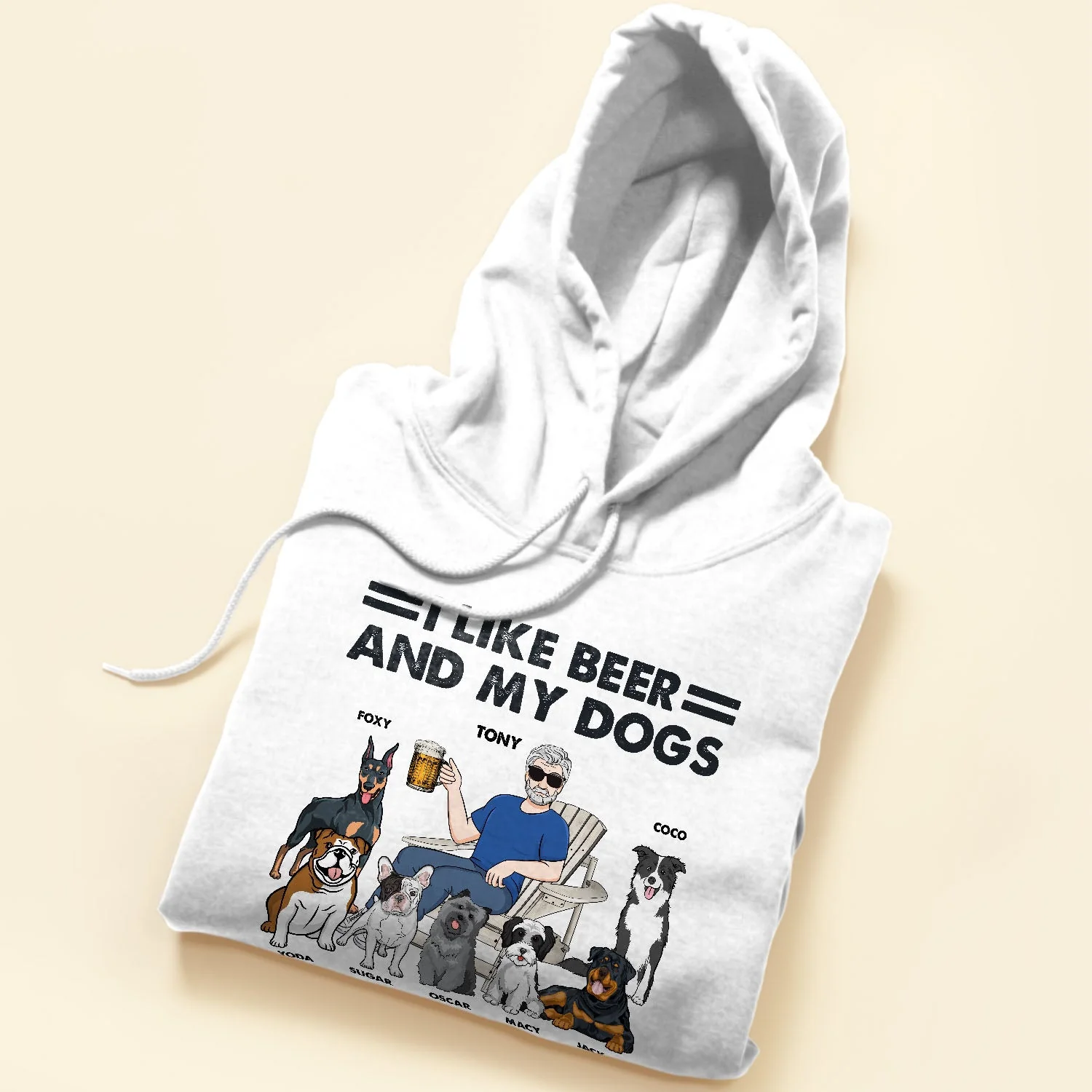 I Like Beer My Dogs & 3 People - Personalized Shirt - Birthday Gift For Dog Lover, Dog Dad, Dog Mom - Image 5