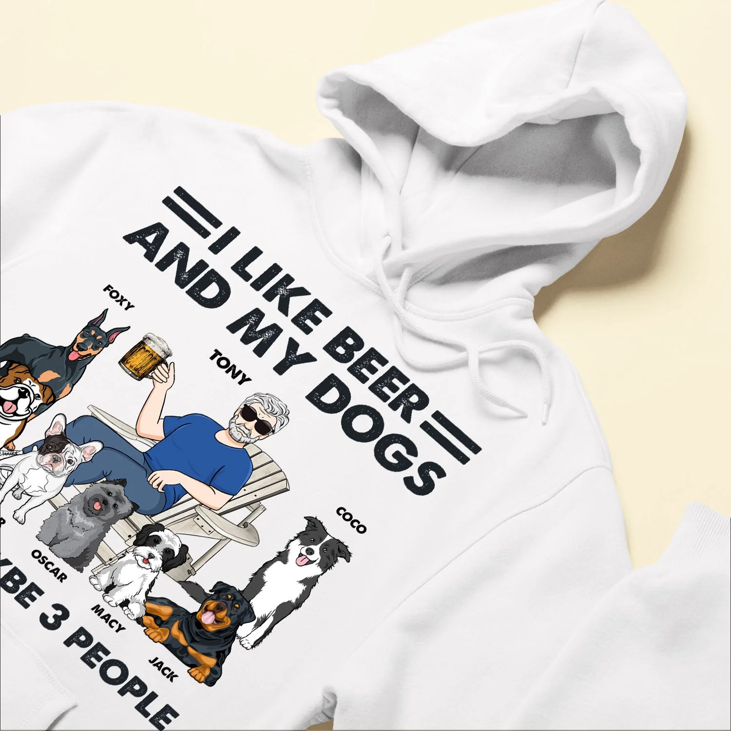 I Like Beer My Dogs & 3 People - Personalized Shirt - Birthday Gift For Dog Lover, Dog Dad, Dog Mom - Image 6