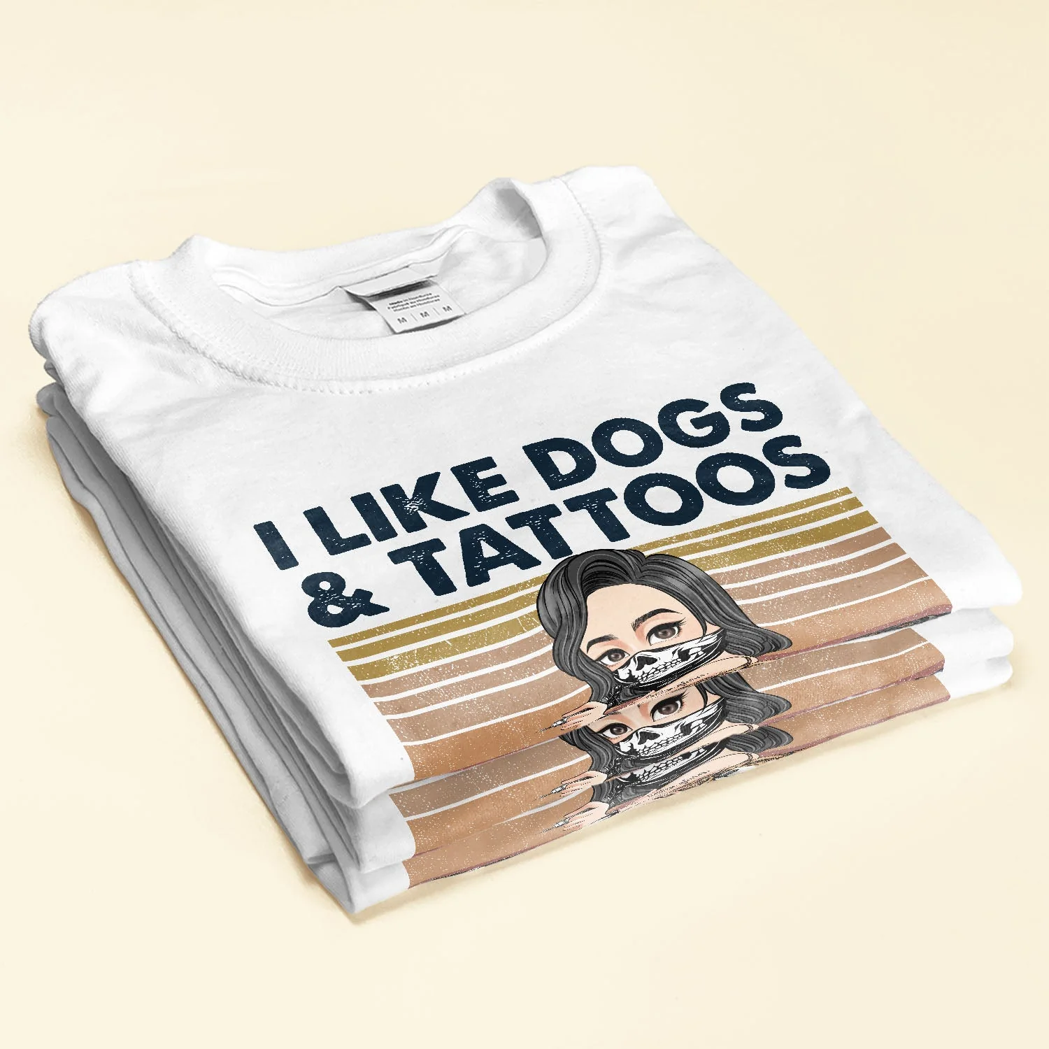 I Like Dogs And Tattoos- Personalized Shirt - Birthday Gift For Tattoo Girl, Dog Mom, Dog Lovers - Image 2