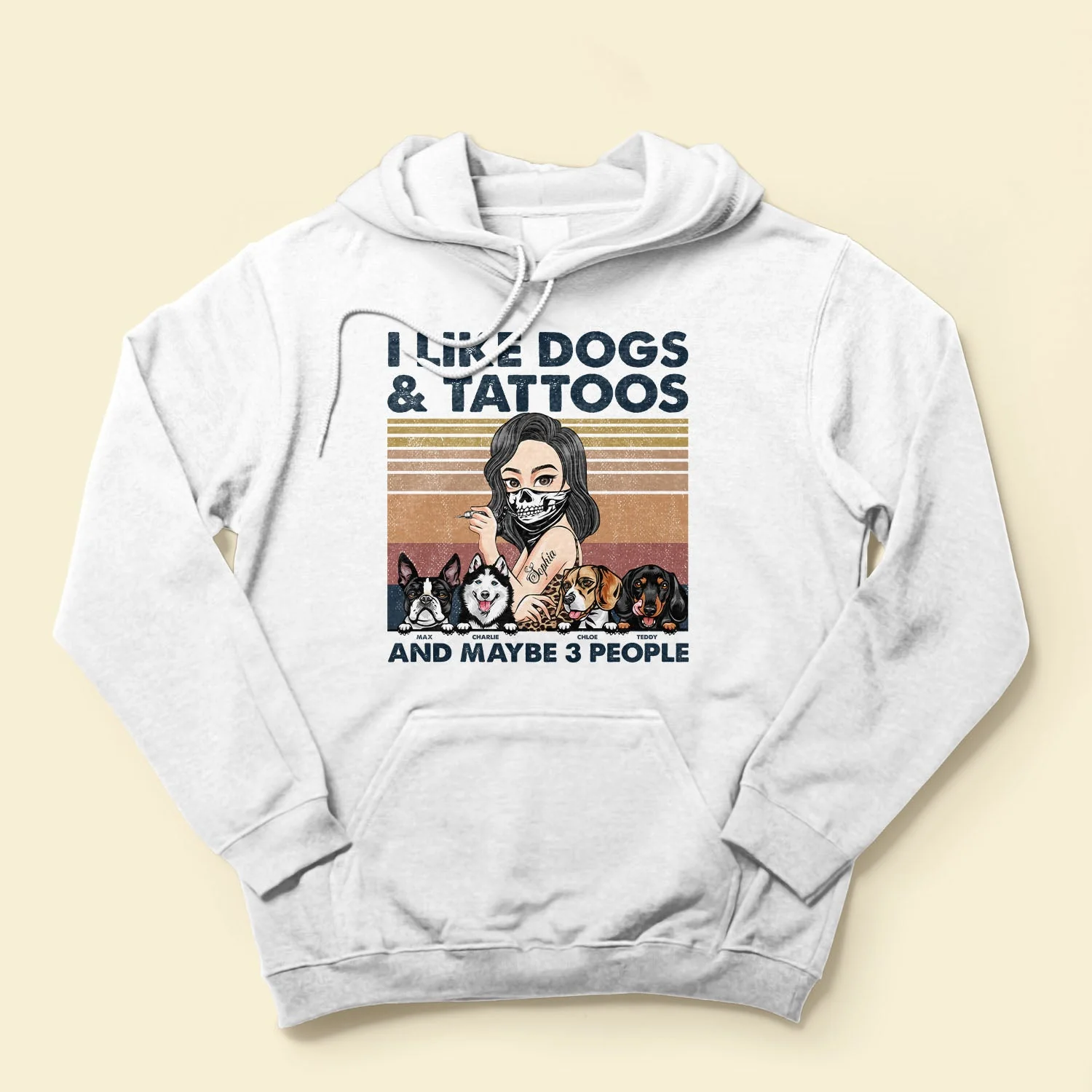 I Like Dogs And Tattoos- Personalized Shirt - Birthday Gift For Tattoo Girl, Dog Mom, Dog Lovers - Image 4