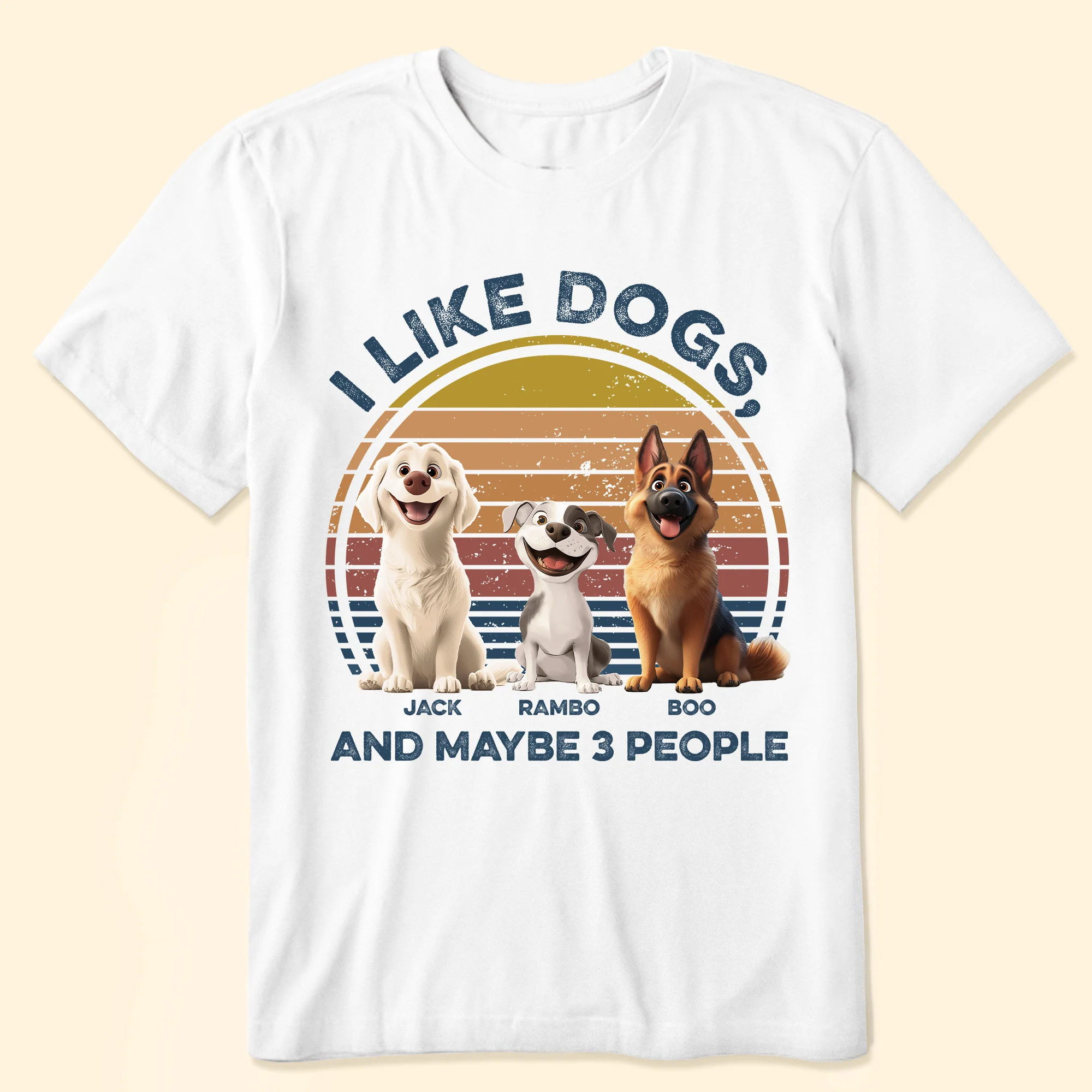 I Like Dogs, & Maybe 3 People - Personalized Shirt - Image 4