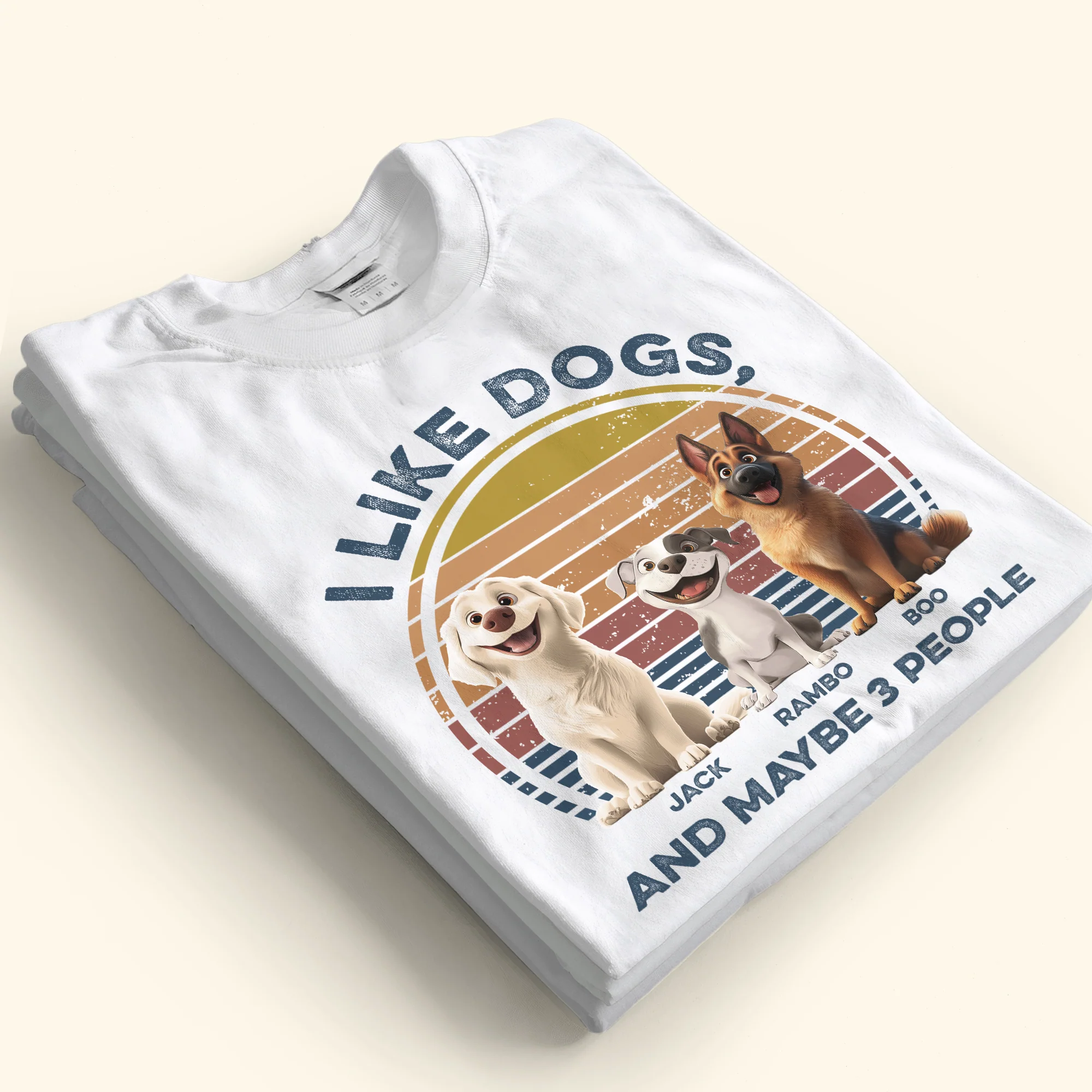 I Like Dogs, & Maybe 3 People - Personalized Shirt - Image 5