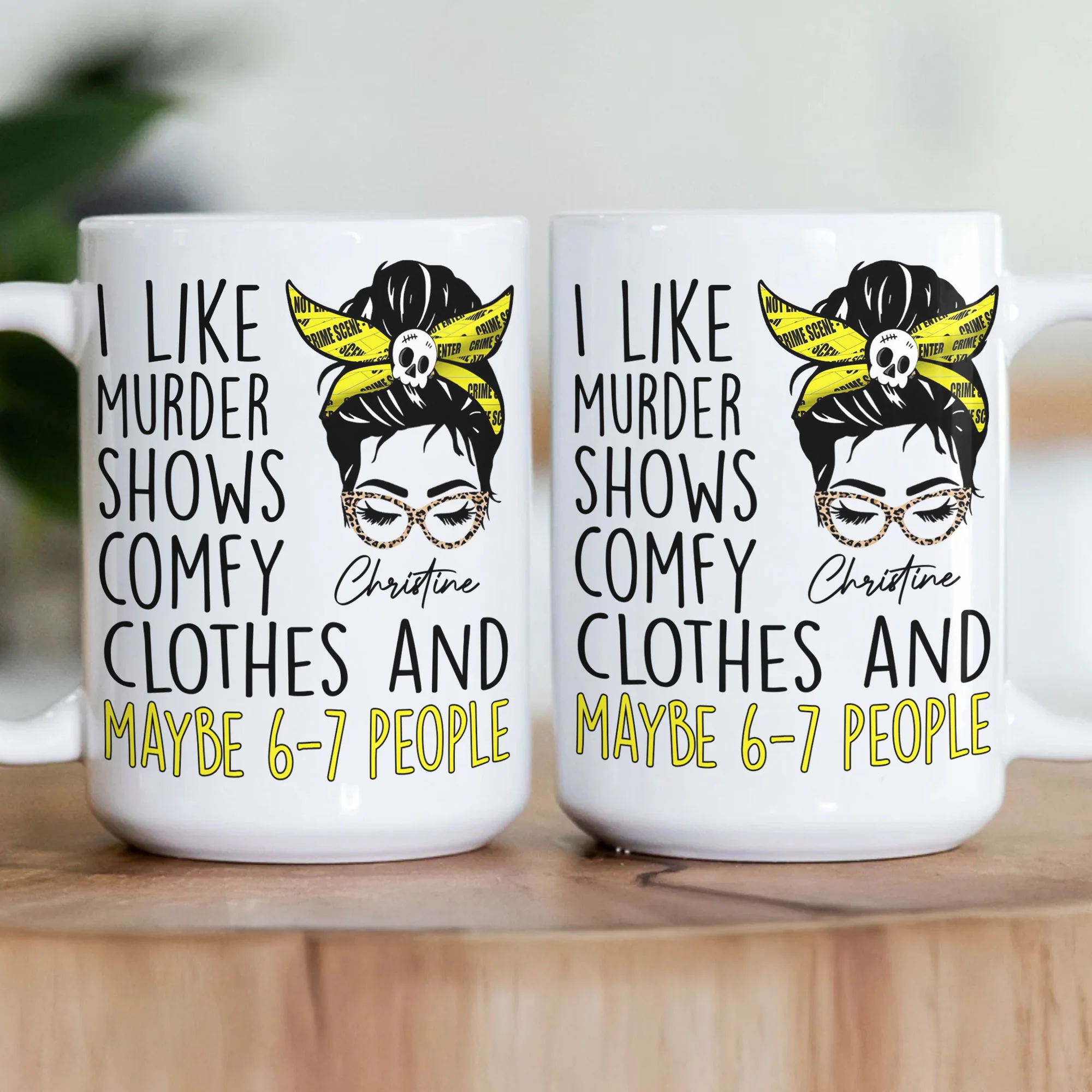 I Like Murder Shows - Personalized Mug - Image 3