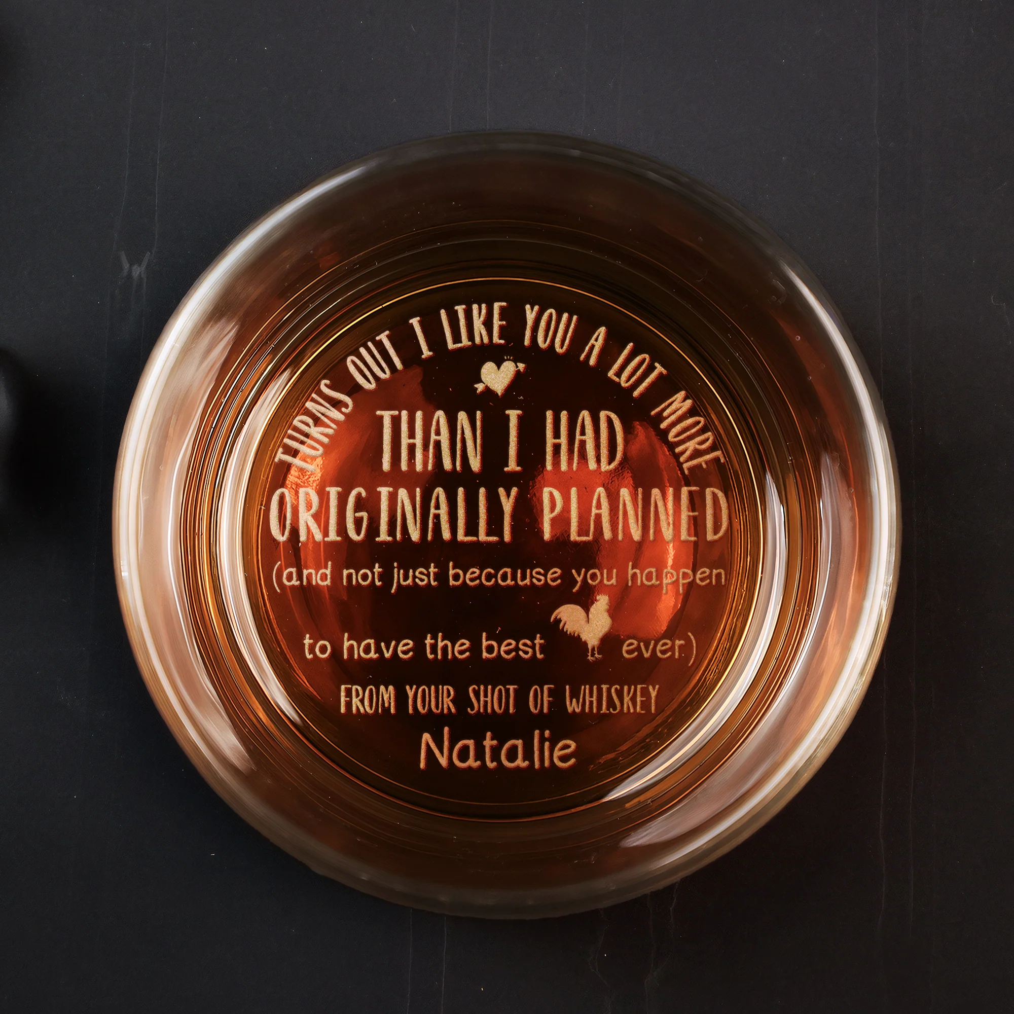 I Like You A Lot More Than I Planned - Personalized Engraved Whiskey Glass - Image 2