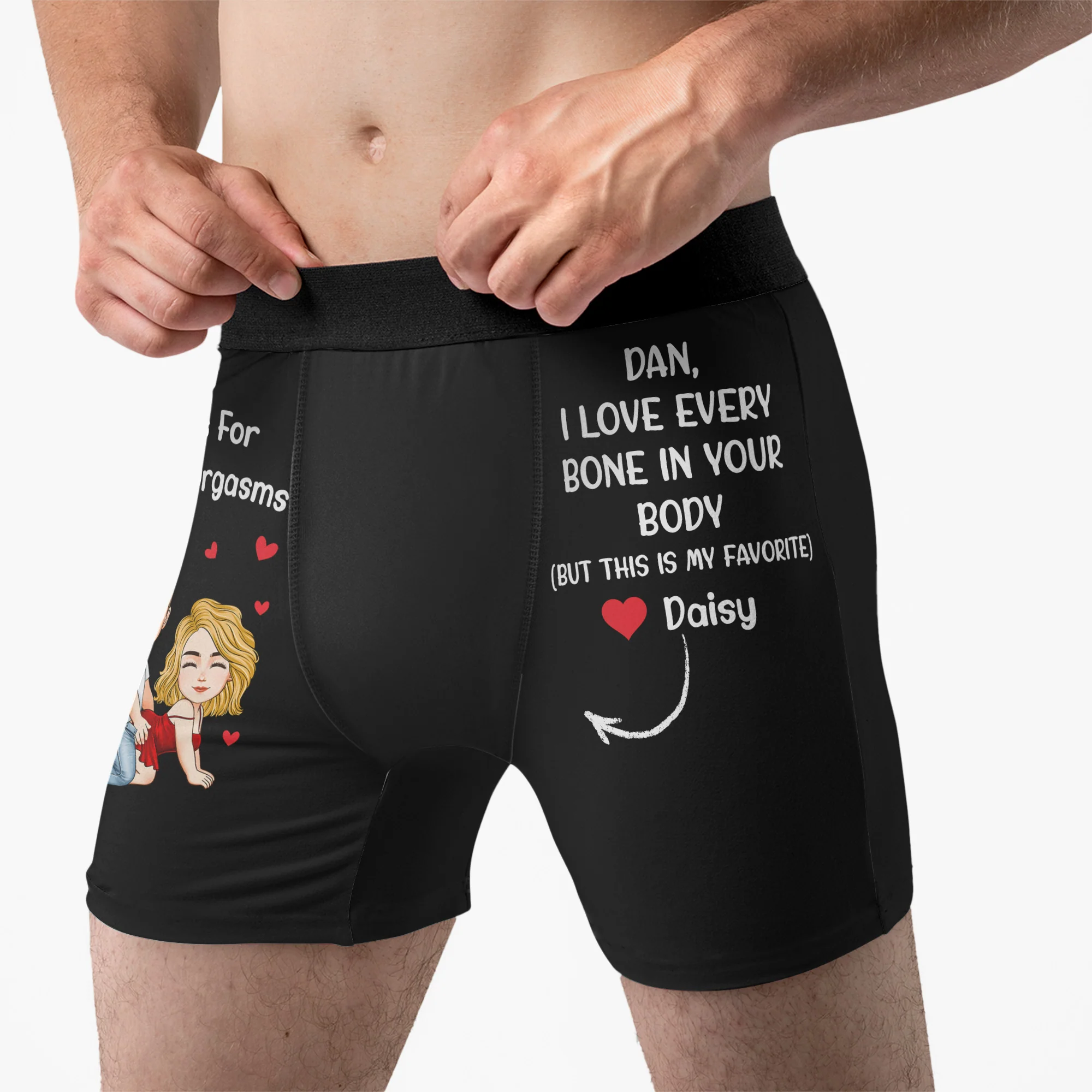 I Love Every Bone In Your Body But This Is My Favorite - Personalized Men's Boxer Briefs - Image 3