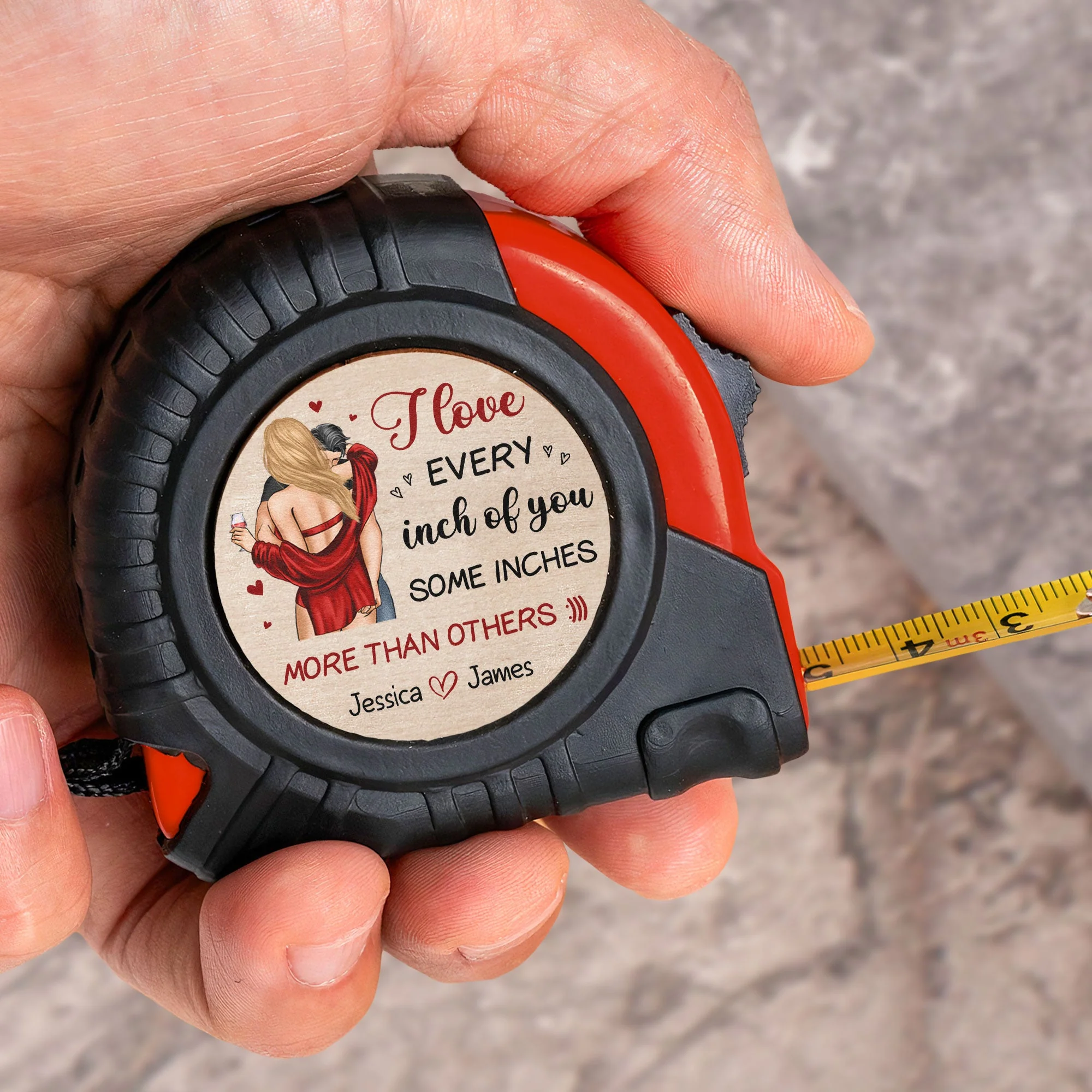I Love Every Inch Of You - Personalized Tape Measure - Image 3