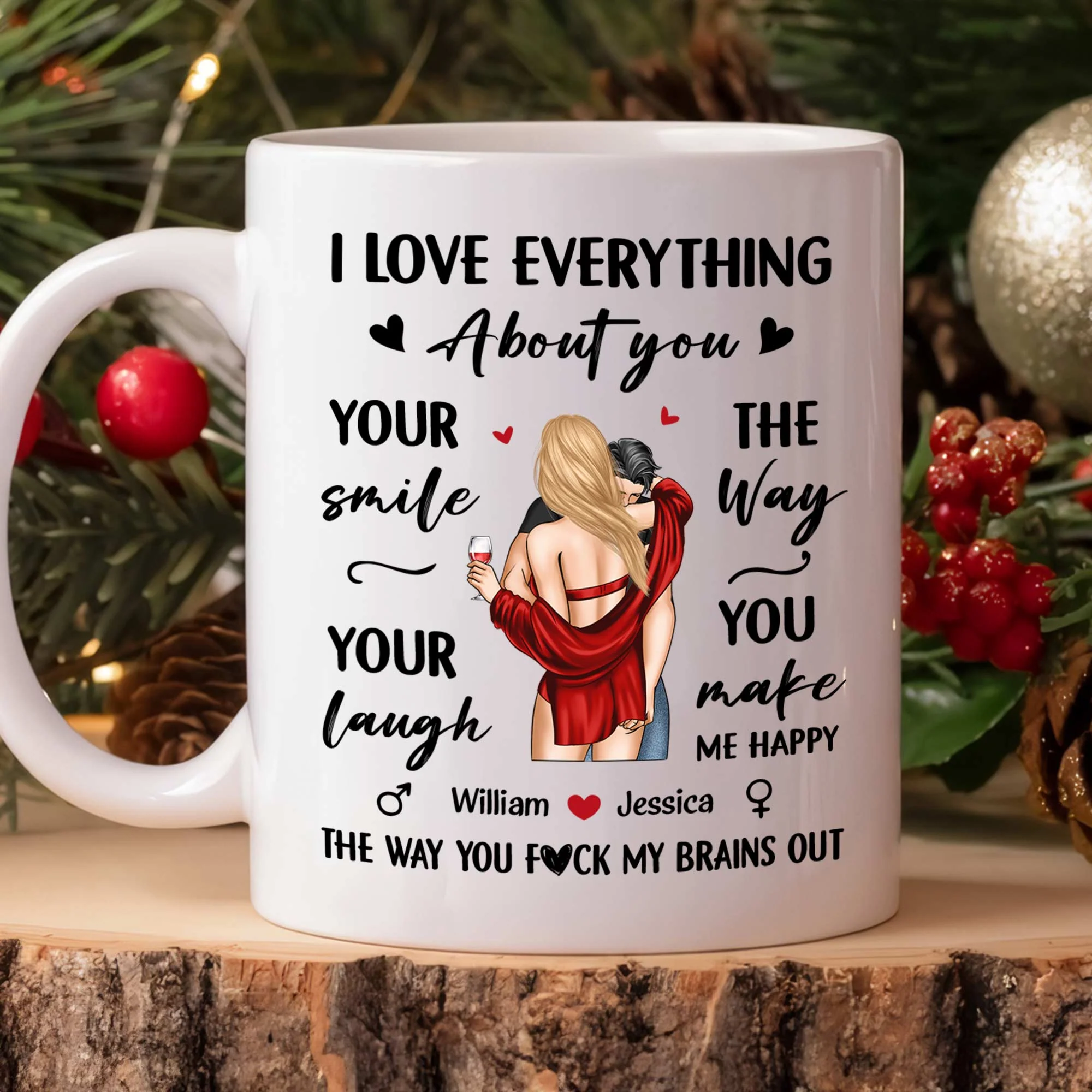 I Love Everything About You - Personalized Mug - Image 2