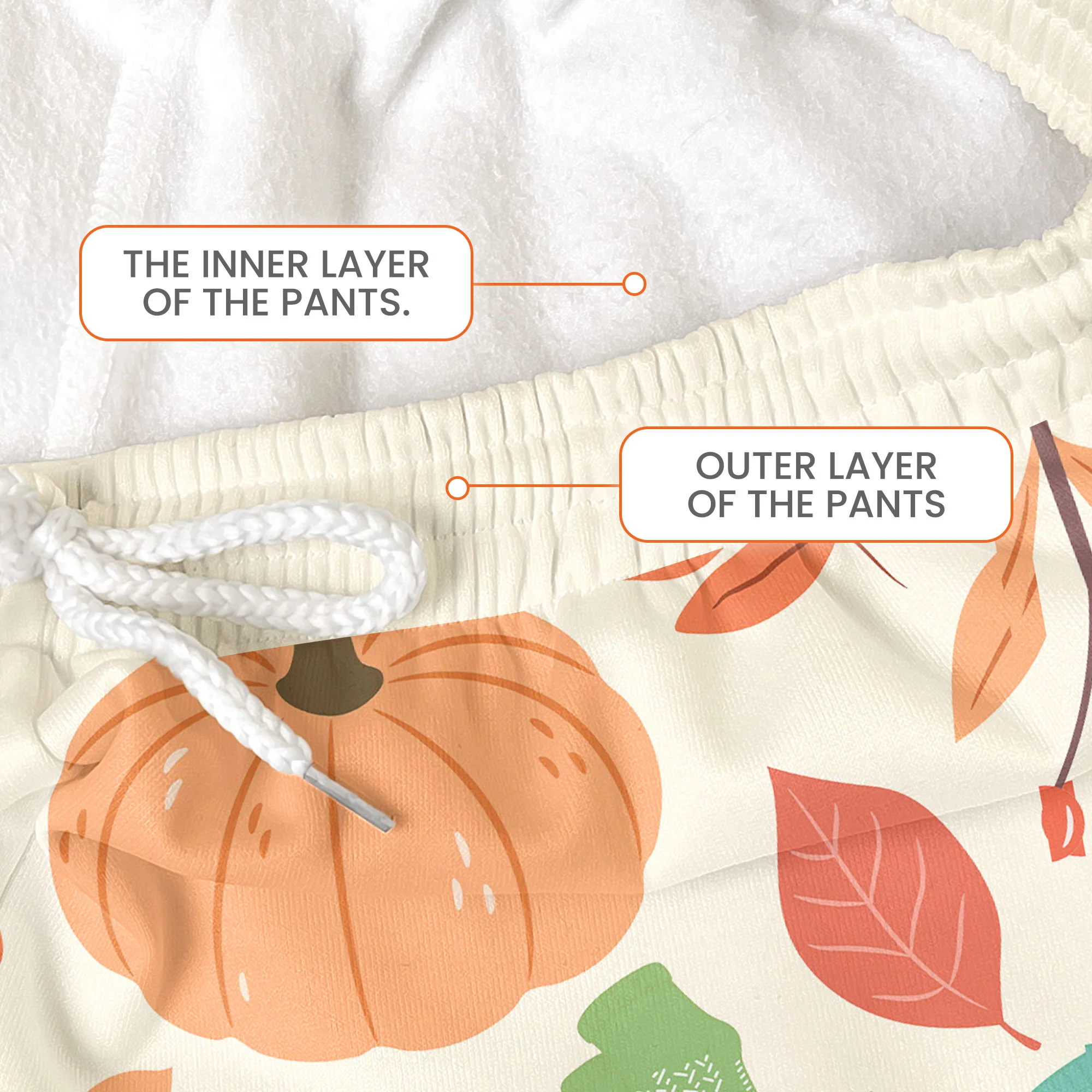 I Love Fall Prevention Nurse Autumn Gift - Personalized Sweatpants - Image 3