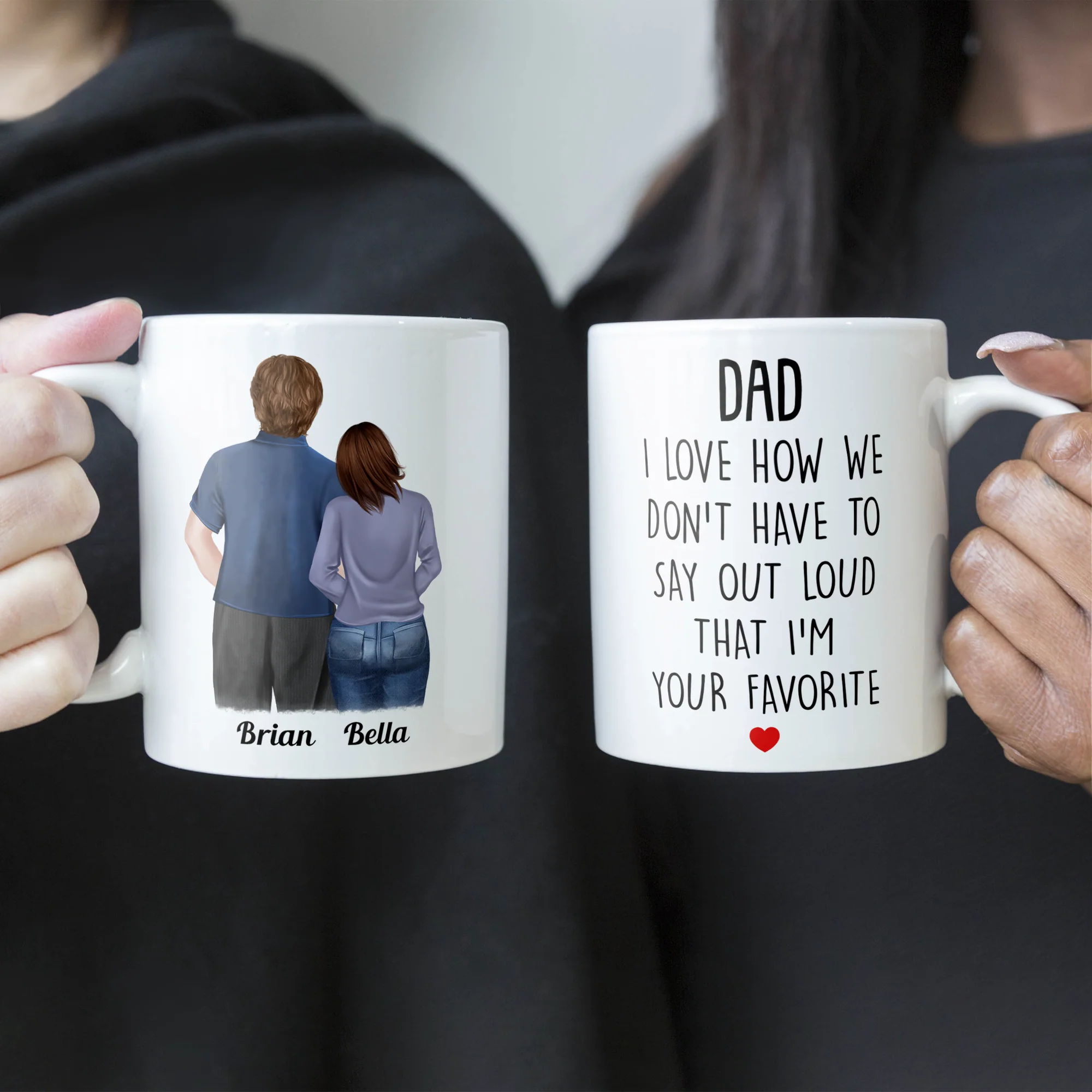 I Love How We Don'T Have To Say Out Loud - Personalized mug - Birthday, Father's Day Gift For Father, Daddy, Dad, Grandpa - Image 2