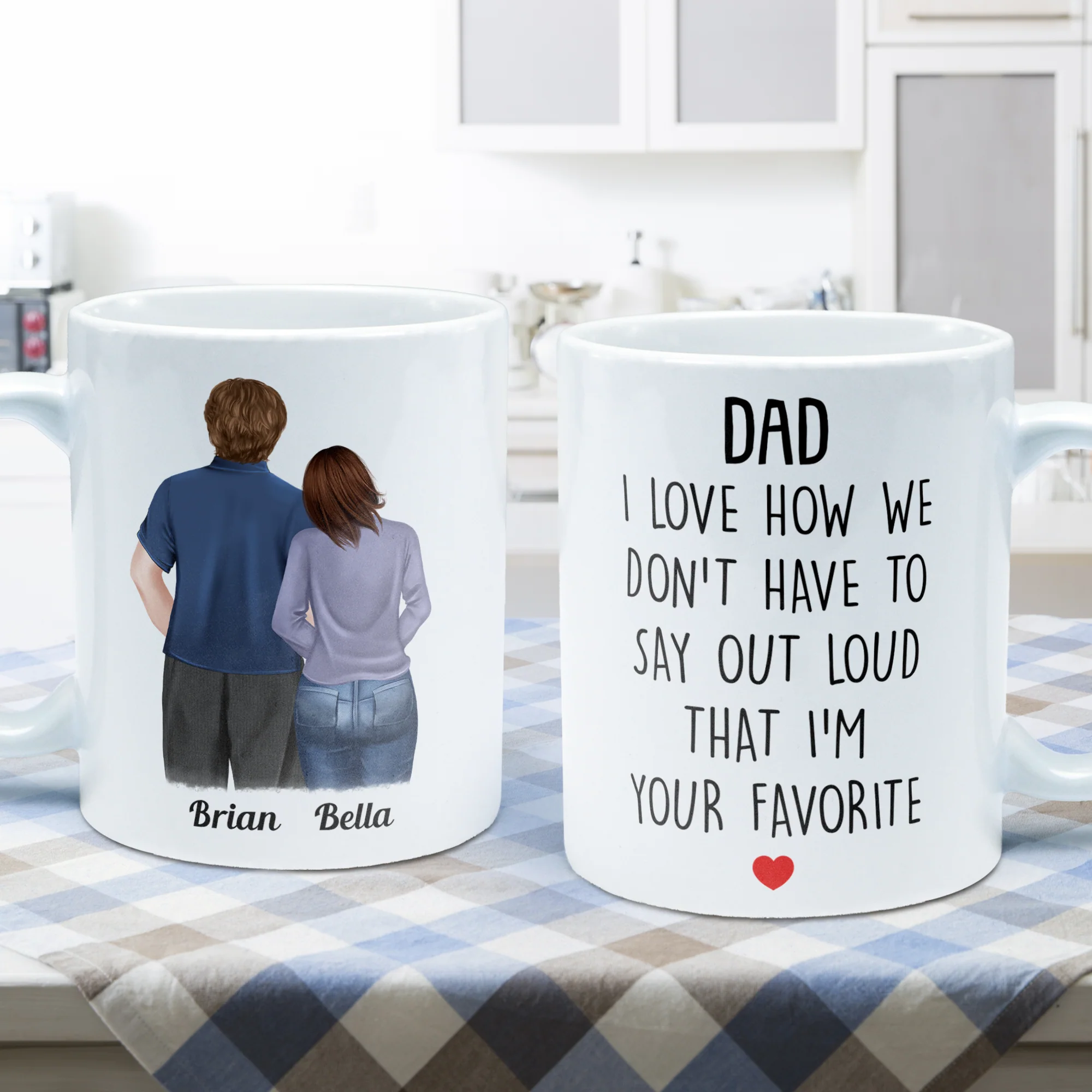 I Love How We Don'T Have To Say Out Loud - Personalized mug - Birthday, Father's Day Gift For Father, Daddy, Dad, Grandpa - Image 3