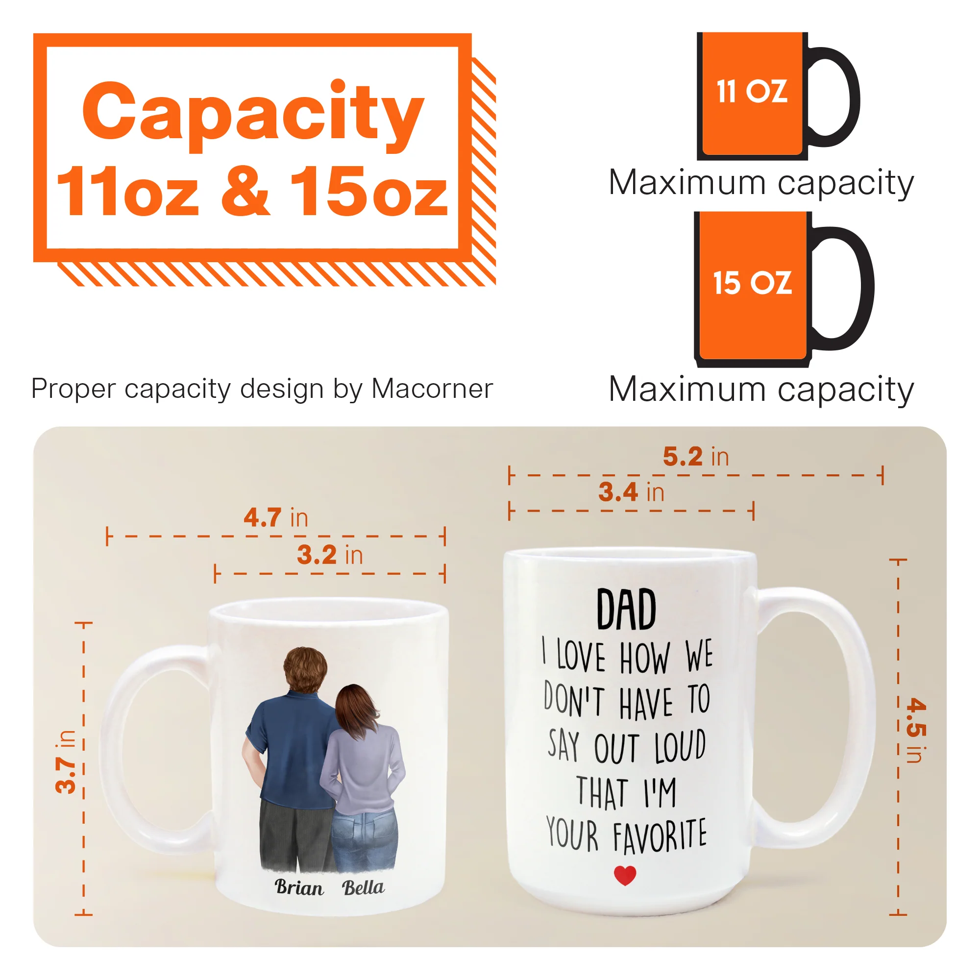 I Love How We Don'T Have To Say Out Loud - Personalized mug - Birthday, Father's Day Gift For Father, Daddy, Dad, Grandpa - Image 4