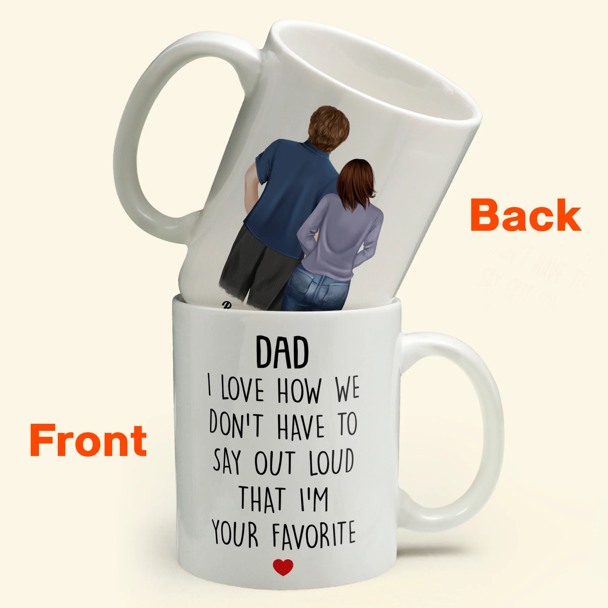 I Love How We Don'T Have To Say Out Loud - Personalized mug - Birthday, Father's Day Gift For Father, Daddy, Dad, Grandpa - Image 6