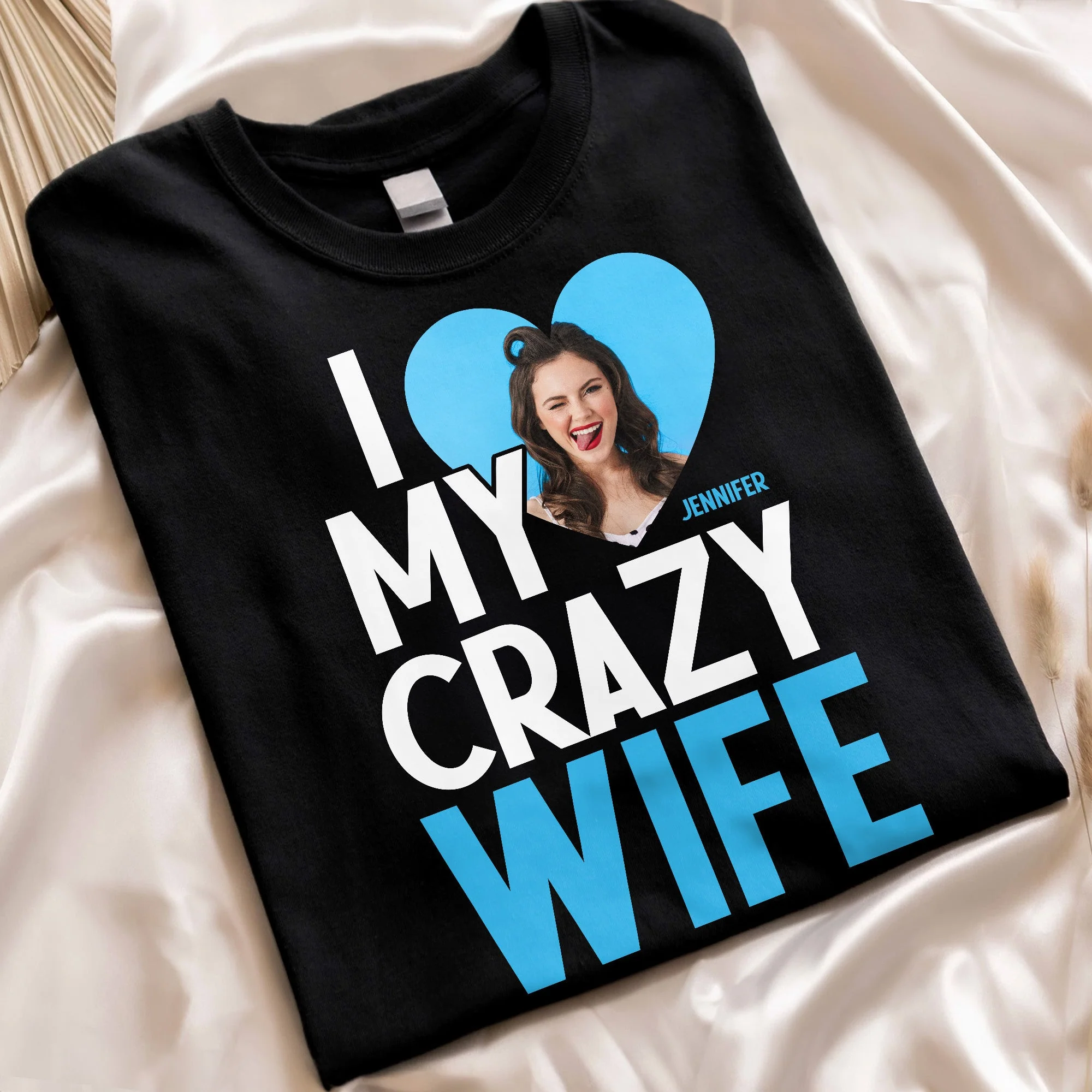 I Love My Crazy Wife - Personalized Photo Shirt - Image 2