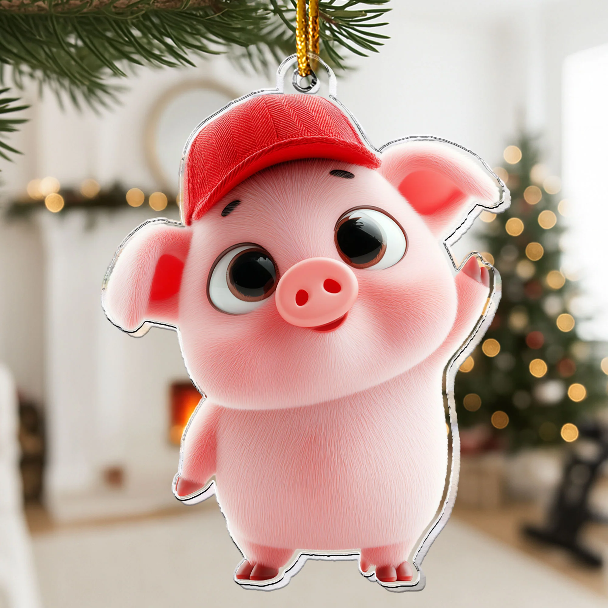 I Love My Farm Chicken Horse Cow - Acrylic Ornament - Image 7