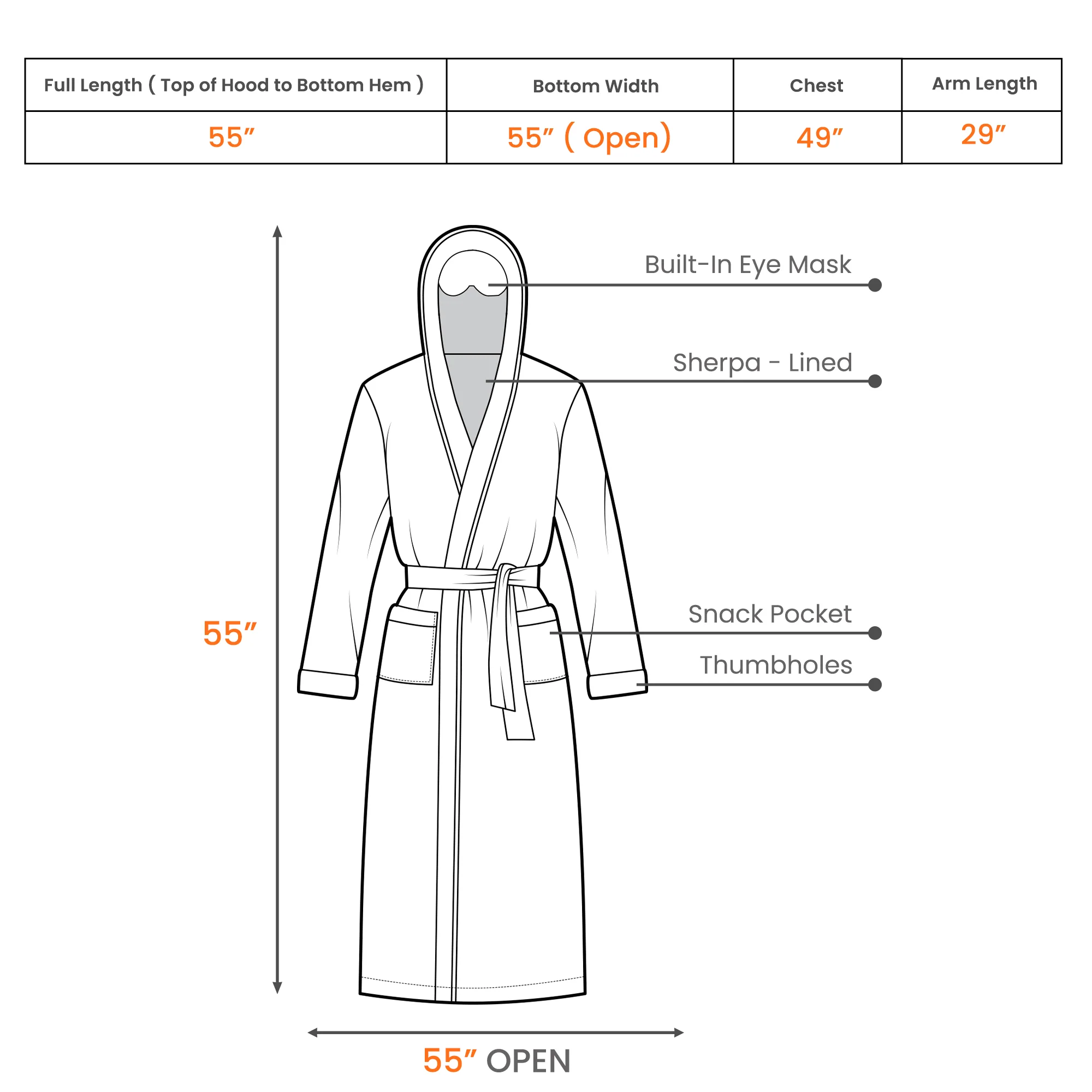 I Love My Wife, Honey.... - Personalized Photo Hooded Robe - Image 8