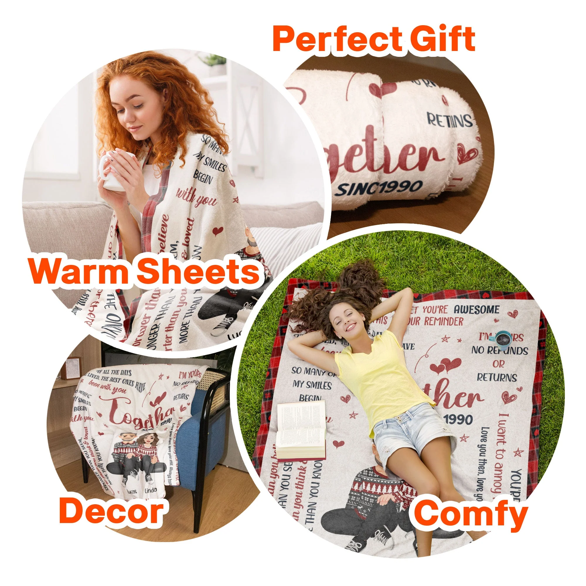 I Love You Christmas Gift For Wife - Personalized Blanket - Image 6