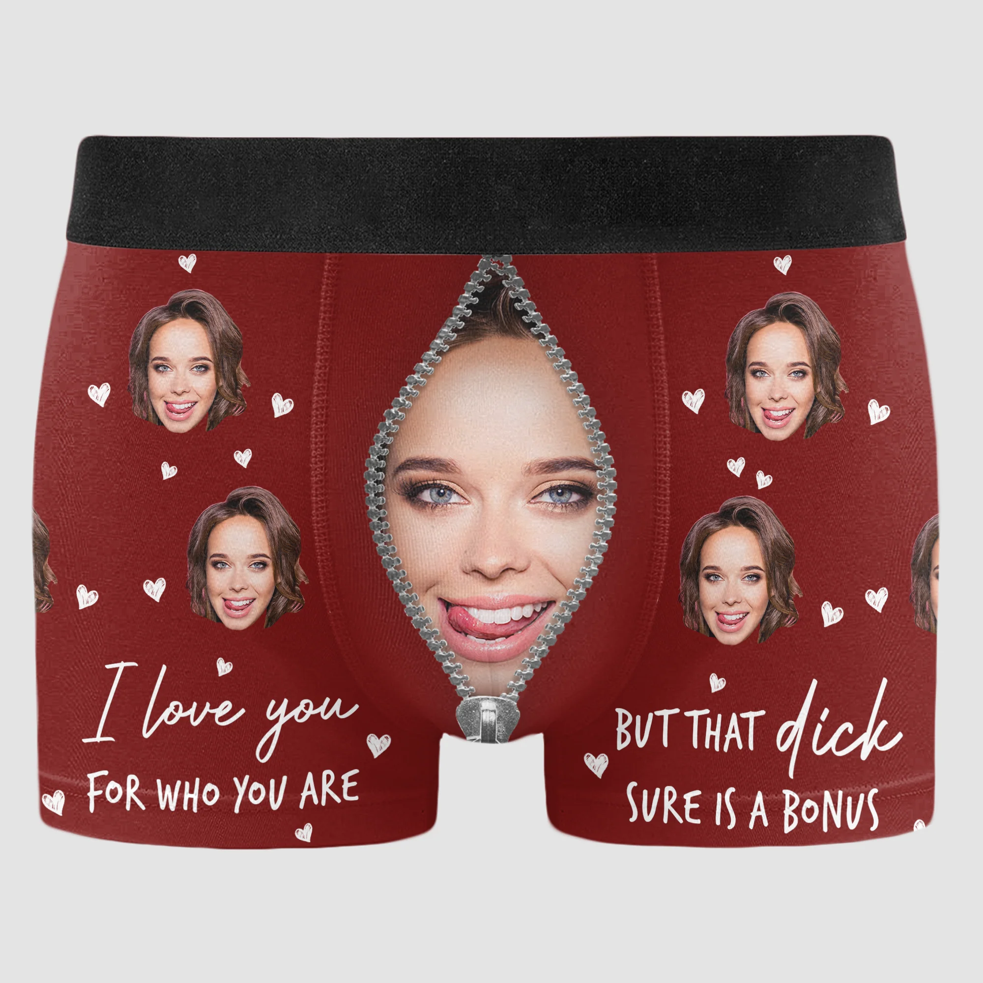 I Love You For Who You Are But That Sure Is A Bonus - Personalized Photo Men's Boxer Briefs - Image 5