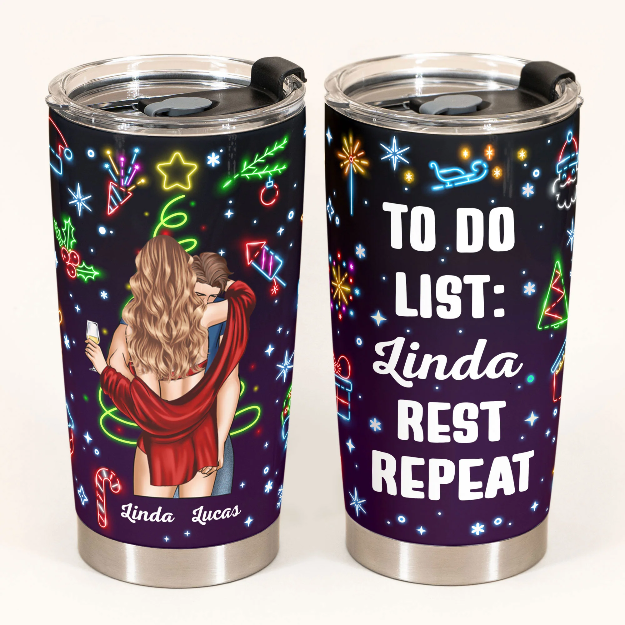 I Love You For Who You Are But That Sure Is A Bonus - Personalized Tumbler Cup - Image 3