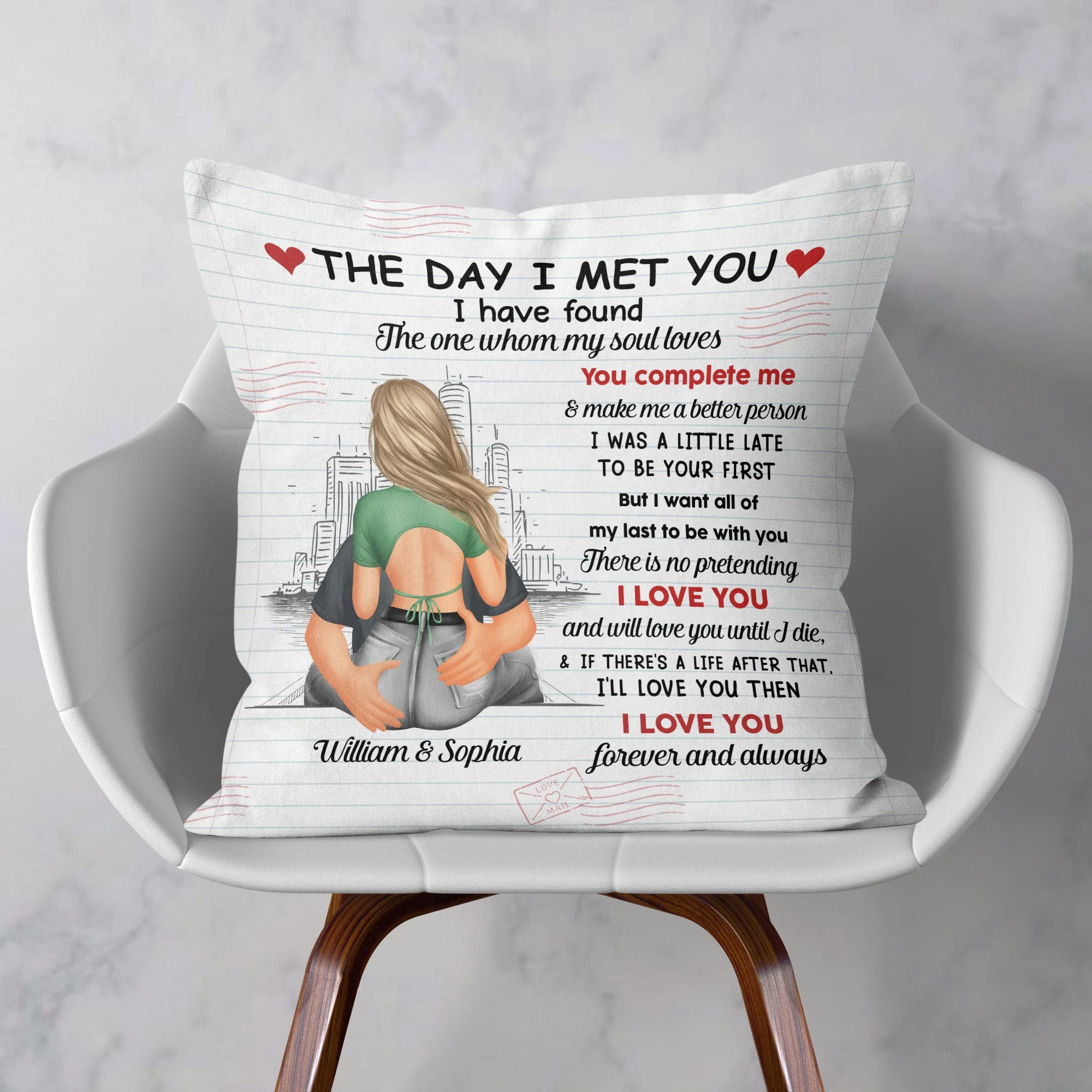 I Love You Forever And Always - Personalized Pillow - Anniversary Gifts For Her, Him - Image 2